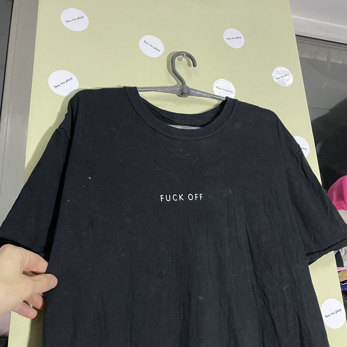 Vintage Vintage Y2K Graphic Tee Fuck Off Logo Oversized Black XL Size US XL / EU 56 / 4 - 6 Thumbnail