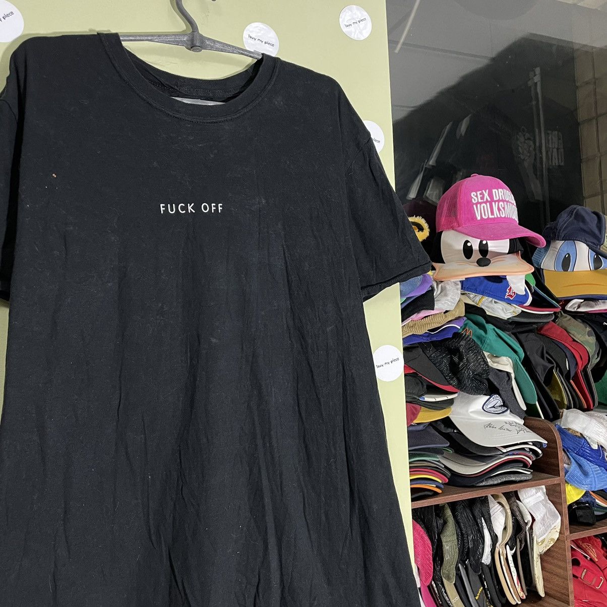 Vintage Vintage Y2K Graphic Tee Fuck Off Logo Oversized Black XL Size US XL / EU 56 / 4 - 5 Thumbnail
