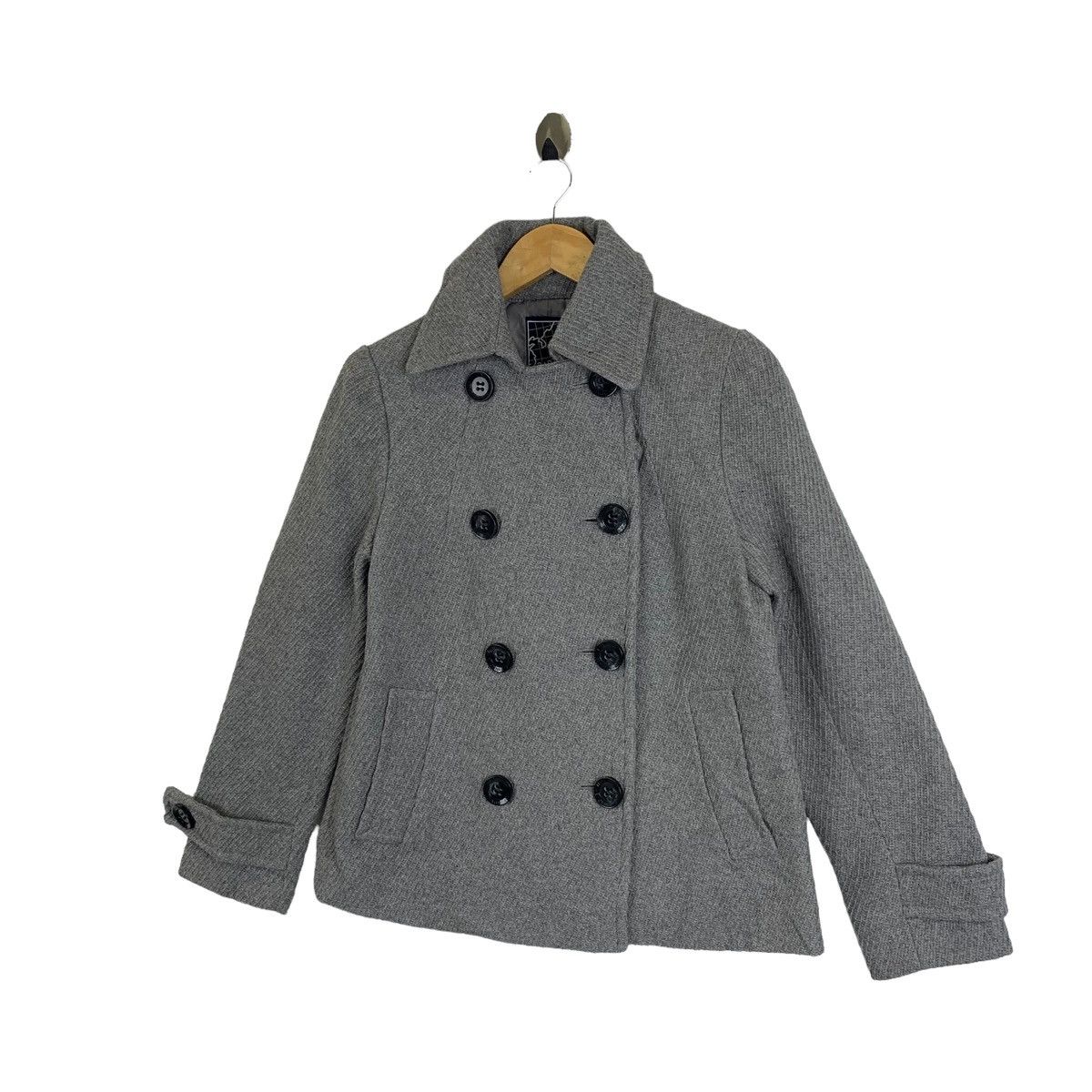 Japanese Brand × Junko Shimada × Vintage JUNKO SHIMADA Part 2 Japanese Brand Wool Peacoat Jacket Size US S / EU 44-46 / 1 - 4 Thumbnail