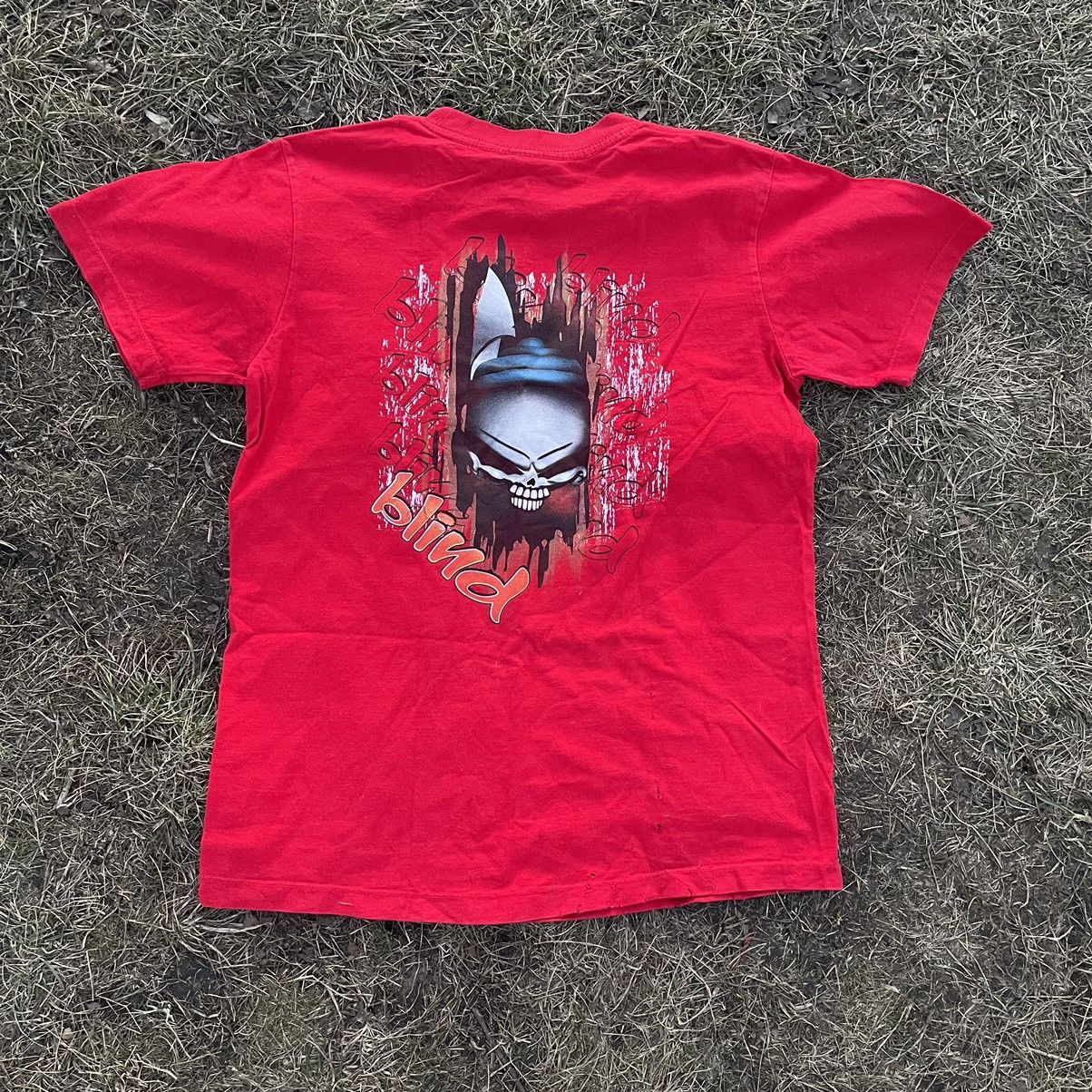 Vintage Vintage 90s Graphic Tee Skeleton Horror Grunge Streetwear S Size US S / EU 44-46 / 1 - 6 Thumbnail