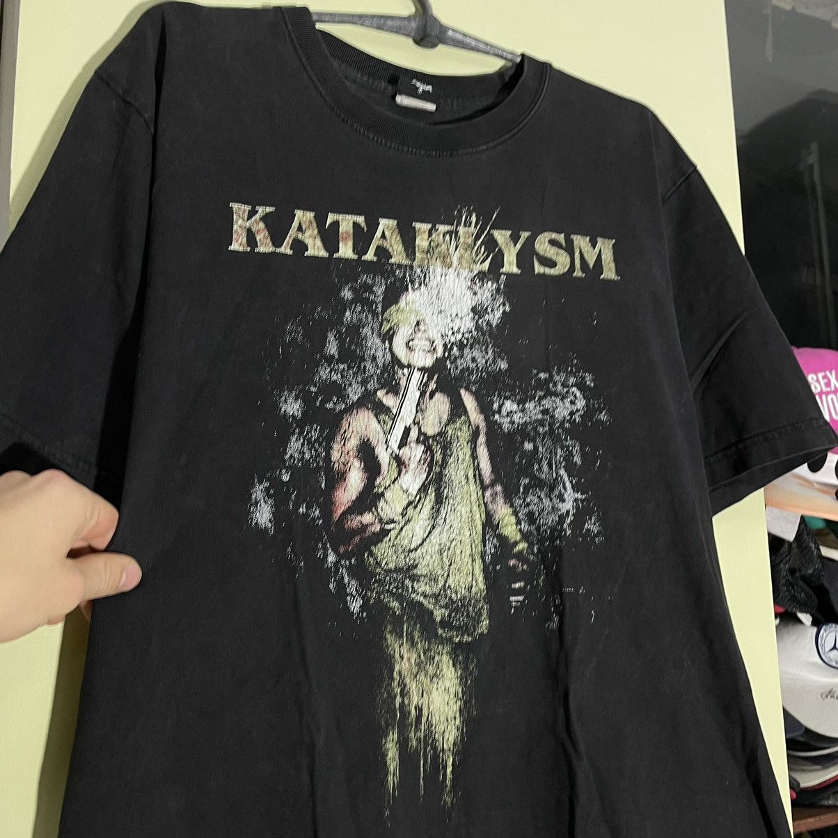Vintage Vintage Y2K Kataklysm Graphic Tee Thrashed Grunge Black L Size US L / EU 52-54 / 3 - 5 Thumbnail