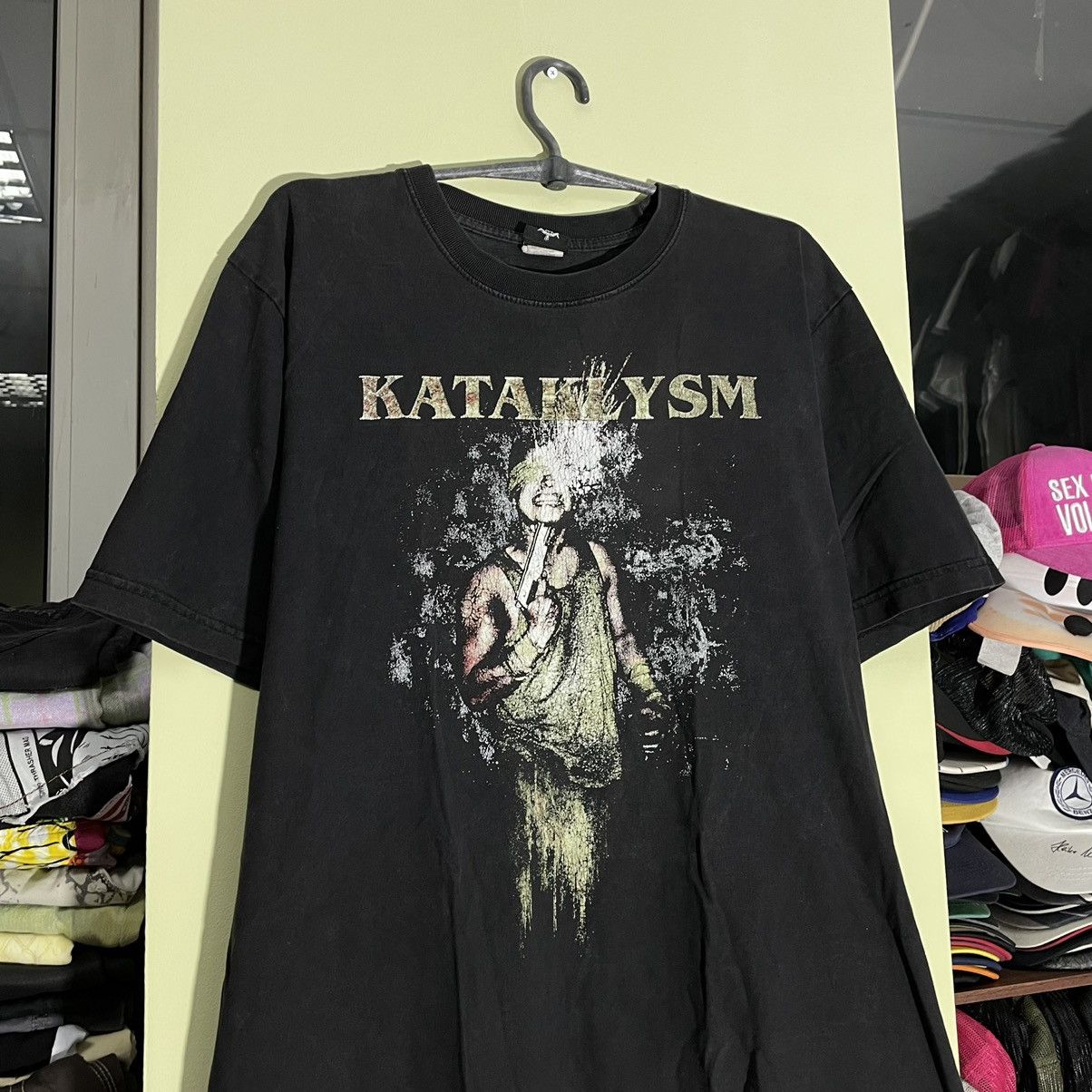Vintage Vintage Y2K Kataklysm Graphic Tee Thrashed Grunge Black L Size US L / EU 52-54 / 3 - 4 Thumbnail