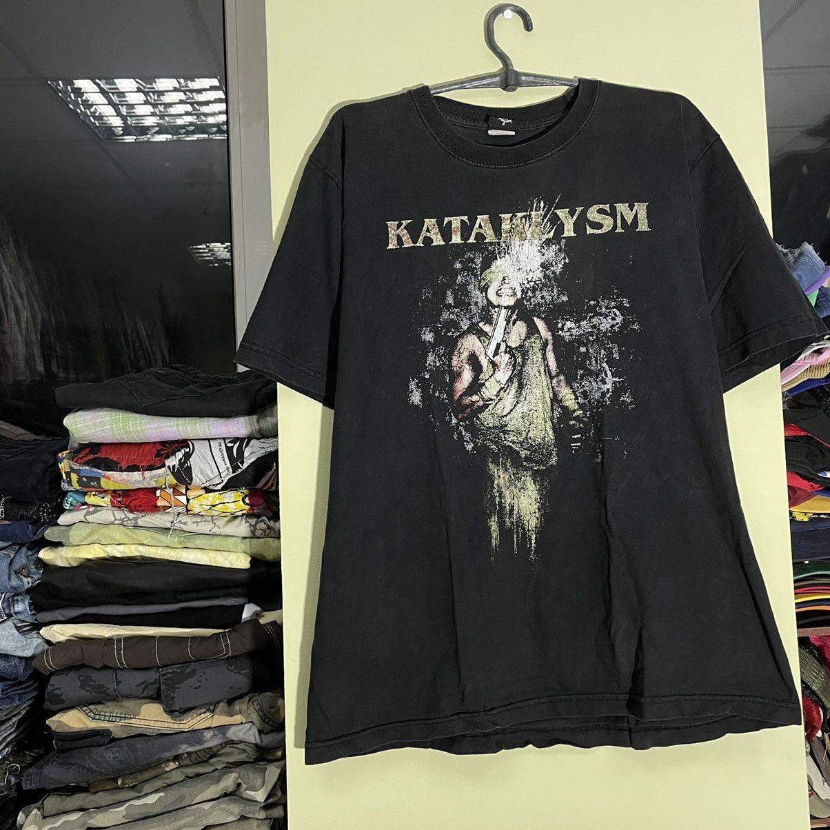 Vintage Vintage Y2K Kataklysm Graphic Tee Thrashed Grunge Black L Size US L / EU 52-54 / 3 - 3 Thumbnail