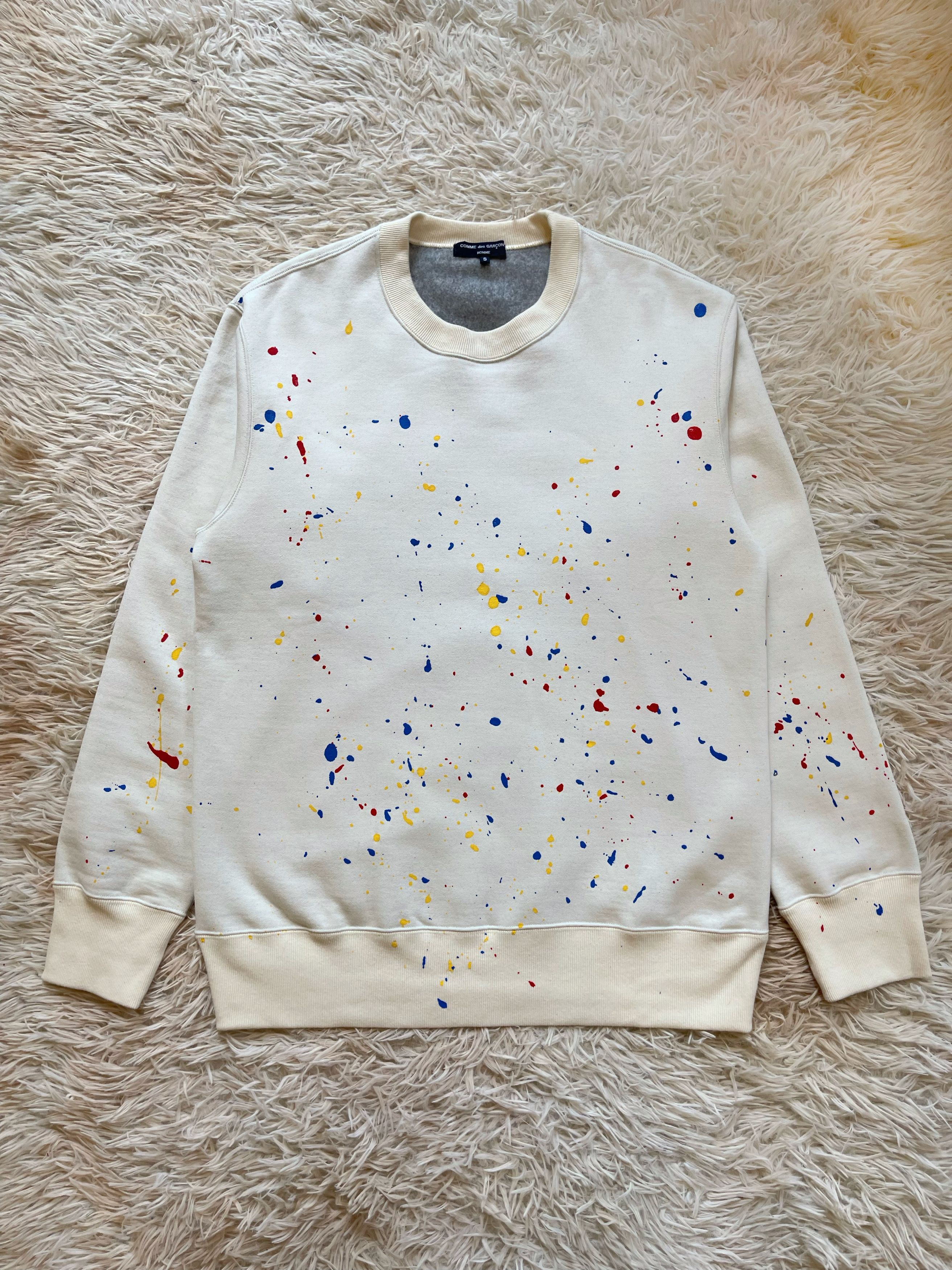Comme des Garcons Comme Des Garcons Homme Paint-Splattered Sweatshirt Size US S / EU 44-46 / 1 - 1 Thumbnail