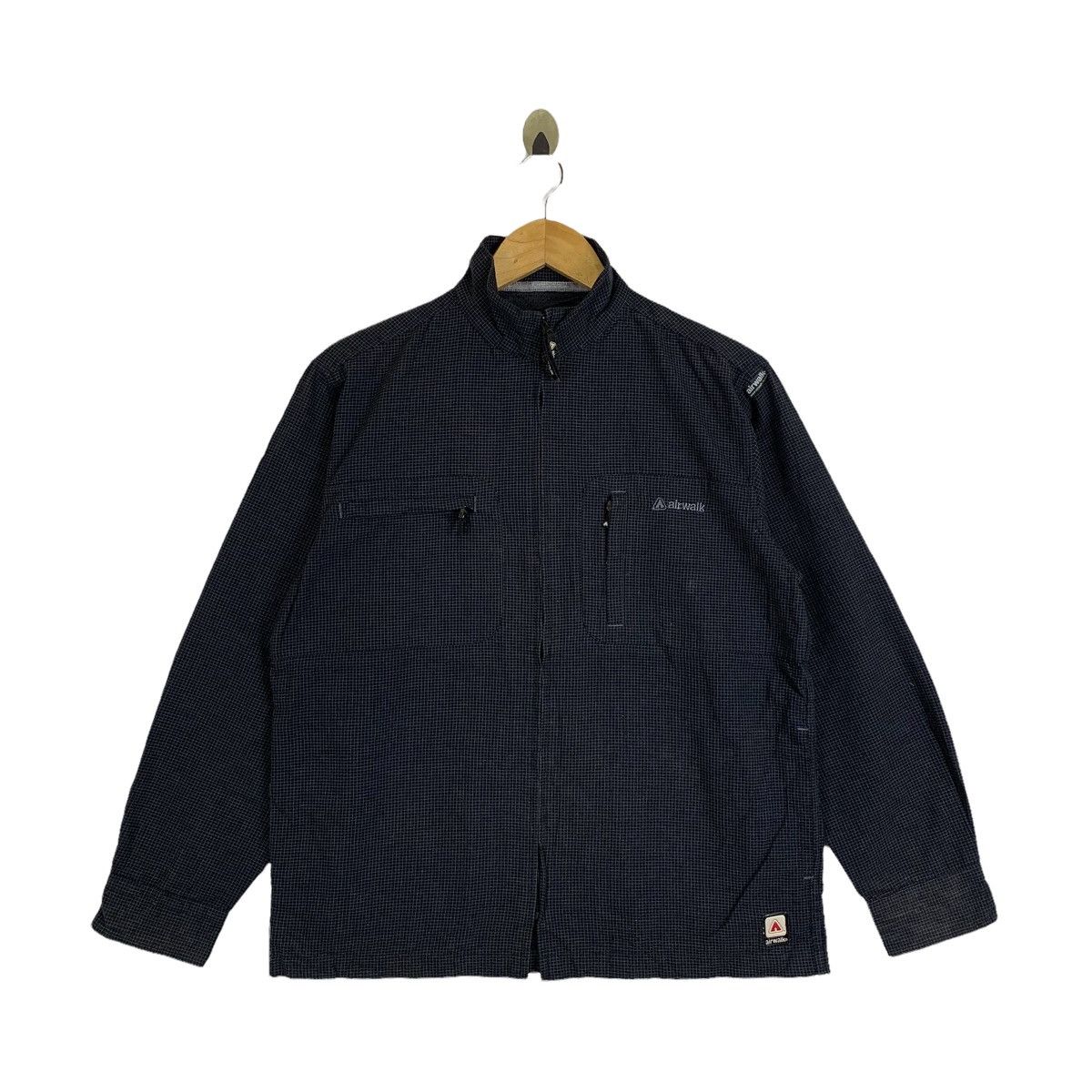 Airwalk × Vintage Vintage AIRWALK Checkered Tartan Zipper Sweater Jacket Size US M / EU 48-50 / 2 - 1 Thumbnail