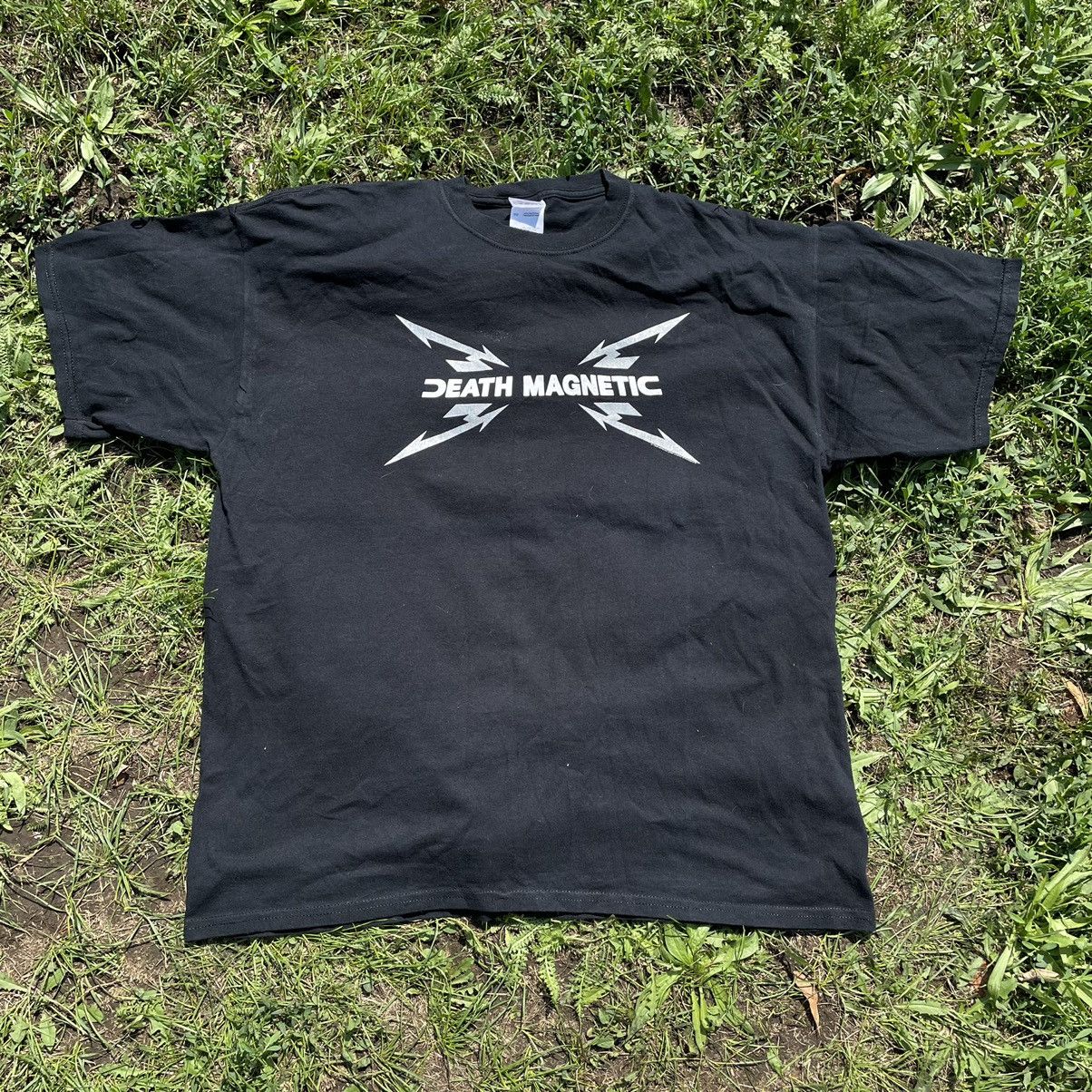 Vintage Vintage Y2K Death Magnetic Graphic Tee Grunge Punk Baggy XL Size US XL / EU 56 / 4 - 1 Thumbnail