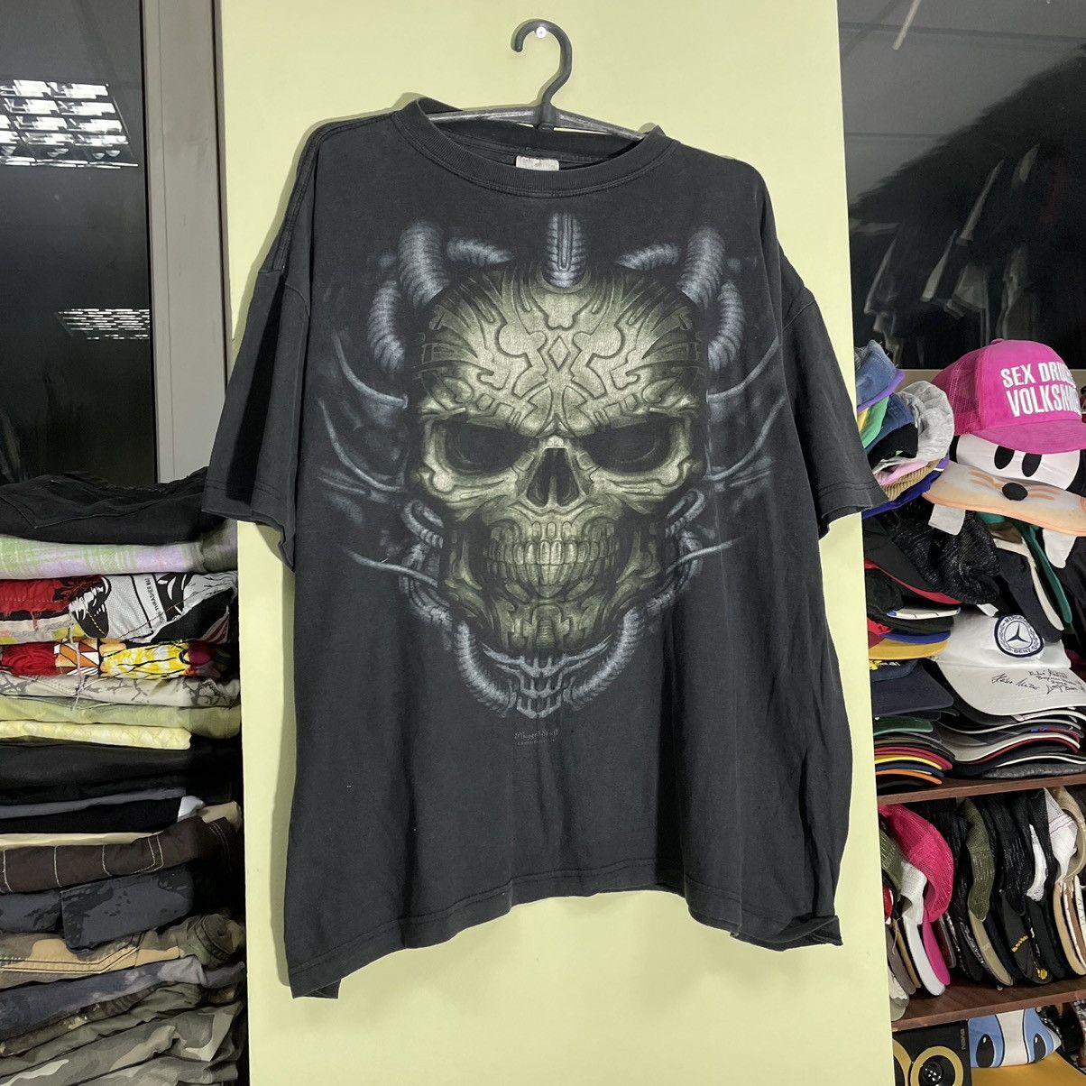 Vintage Y2K Vintage Skull Graphic Tee Oversized Horror Streetwear XL Size US XL / EU 56 / 4 - 2 Thumbnail