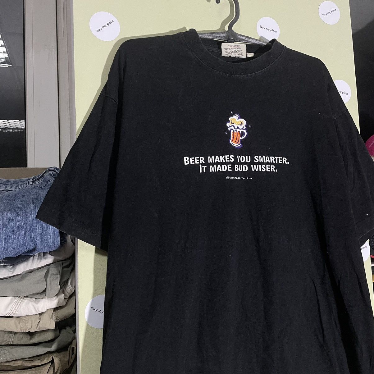 Vintage Vintage 90s Faded Single Stitch Graphic Beer Tee Grunge XL Size US XL / EU 56 / 4 - 3 Thumbnail