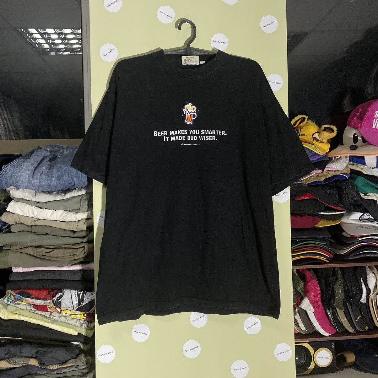 Vintage Vintage 90s Faded Single Stitch Graphic Beer Tee Grunge XL Size US XL / EU 56 / 4 - 1 Thumbnail