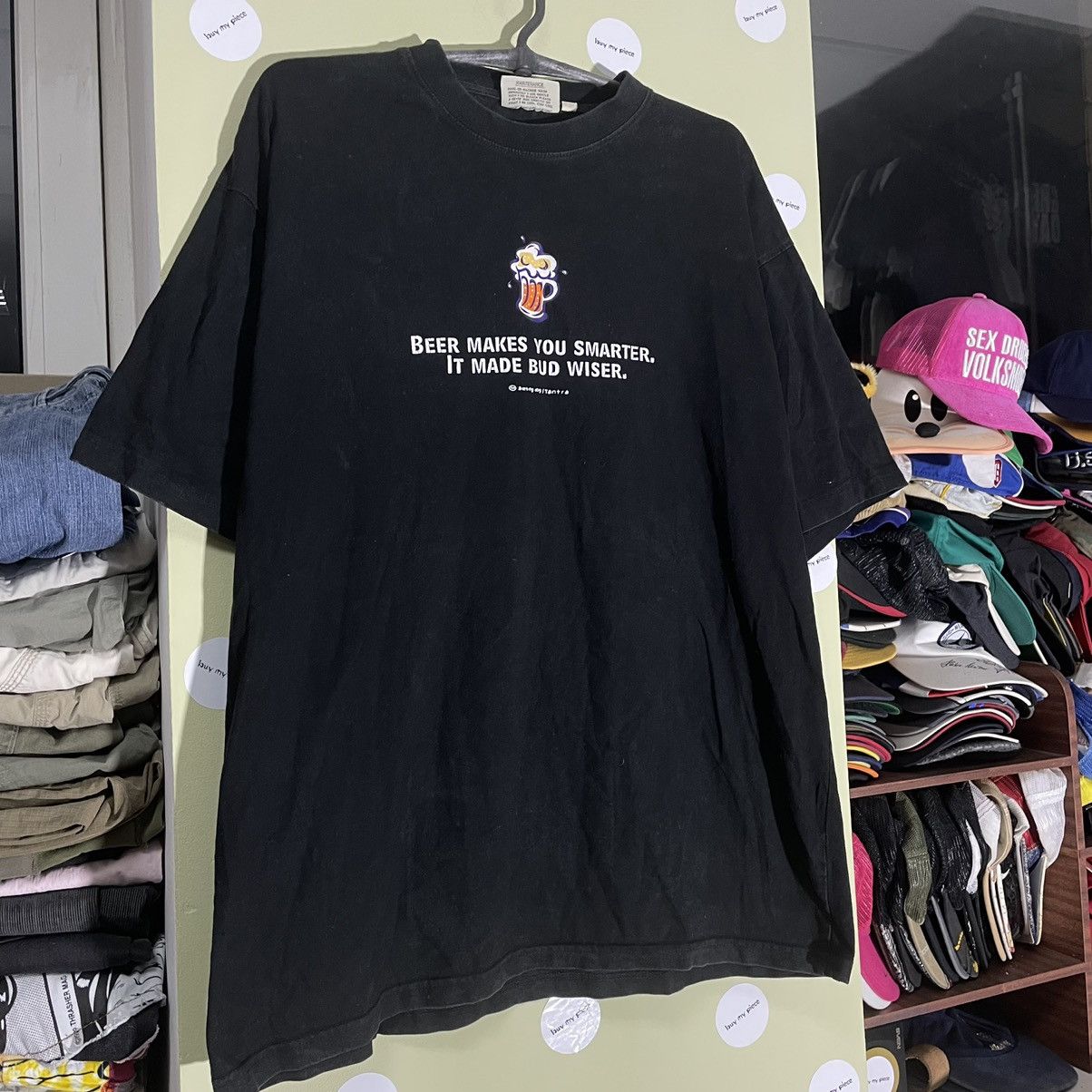 Vintage Vintage 90s Faded Single Stitch Graphic Beer Tee Grunge XL Size US XL / EU 56 / 4 - 2 Thumbnail