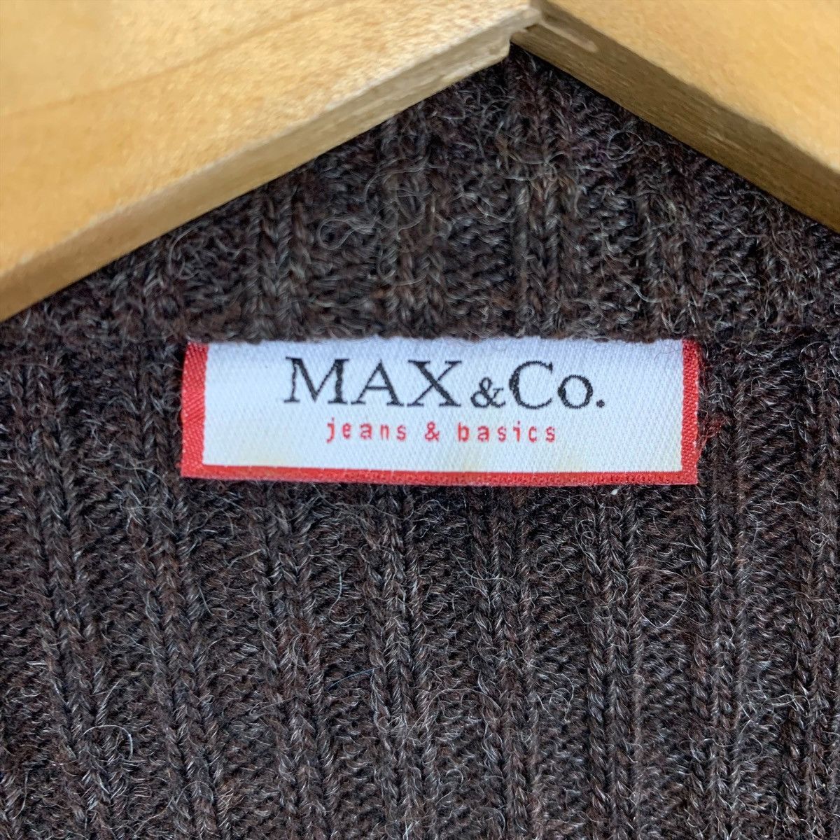 MAX&Co. × Max Mara × Vintage MAX & CO By Max Mara Italian Leather Knitwear Sweater Jacket Size S / US 4 / IT 40 - 6 Thumbnail