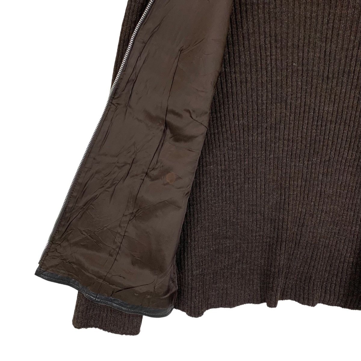 MAX&Co. × Max Mara × Vintage MAX & CO By Max Mara Italian Leather Knitwear Sweater Jacket Size S / US 4 / IT 40 - 12 Thumbnail