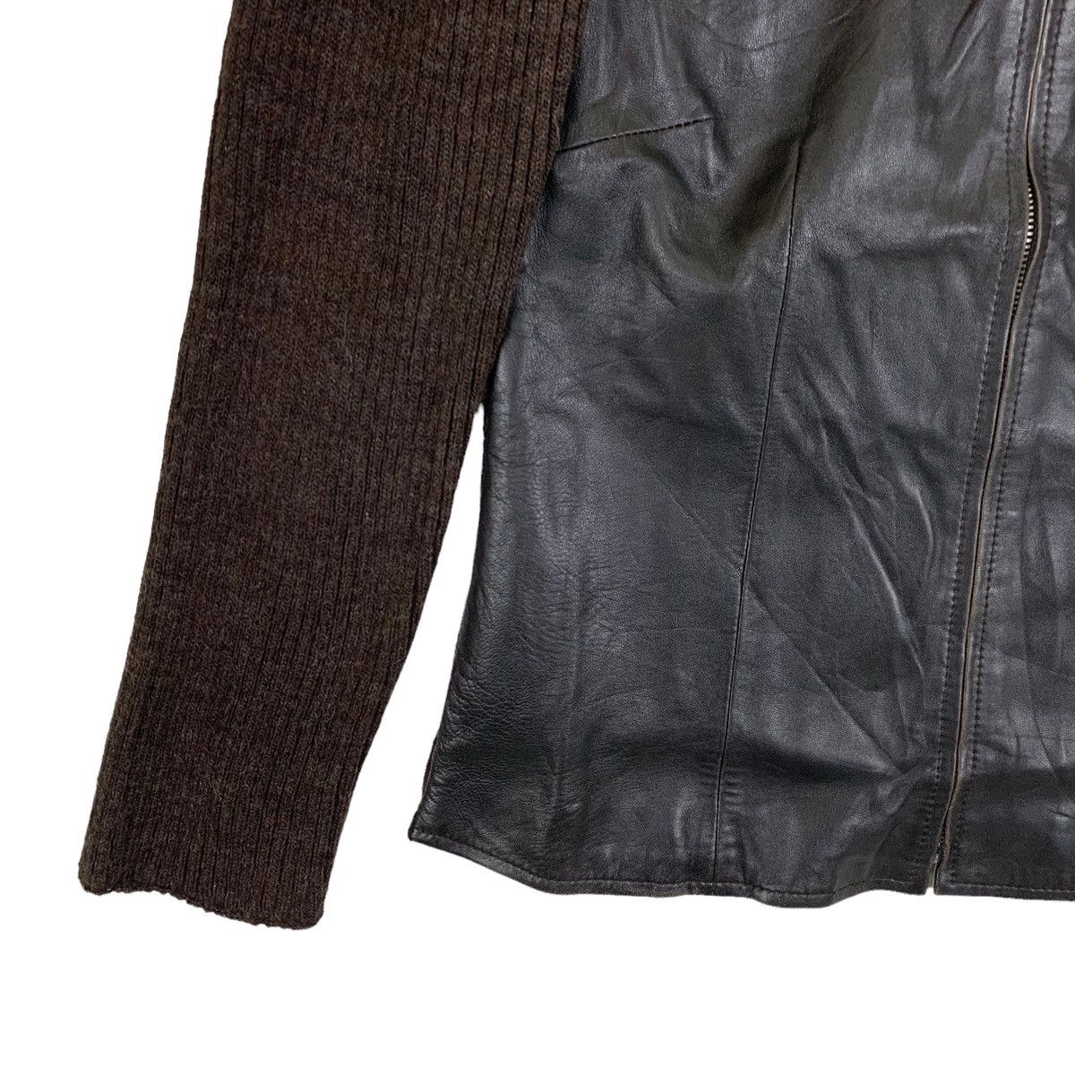 MAX&Co. × Max Mara × Vintage MAX & CO By Max Mara Italian Leather Knitwear Sweater Jacket Size S / US 4 / IT 40 - 11 Thumbnail