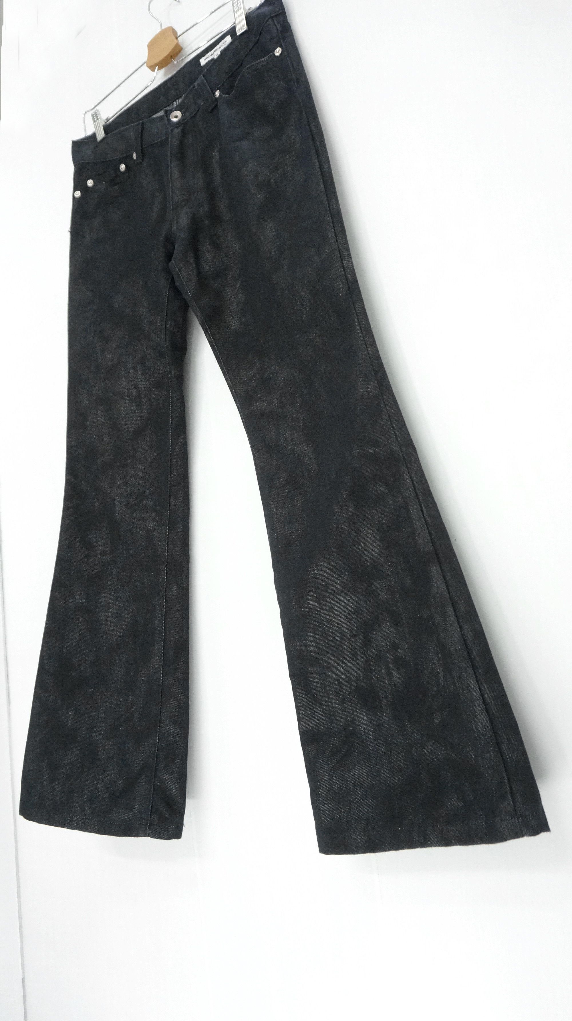 semanticdesign 🔥 Semantic Design Black Denim Flare Jeans Pants Size US 31 - 9 Thumbnail