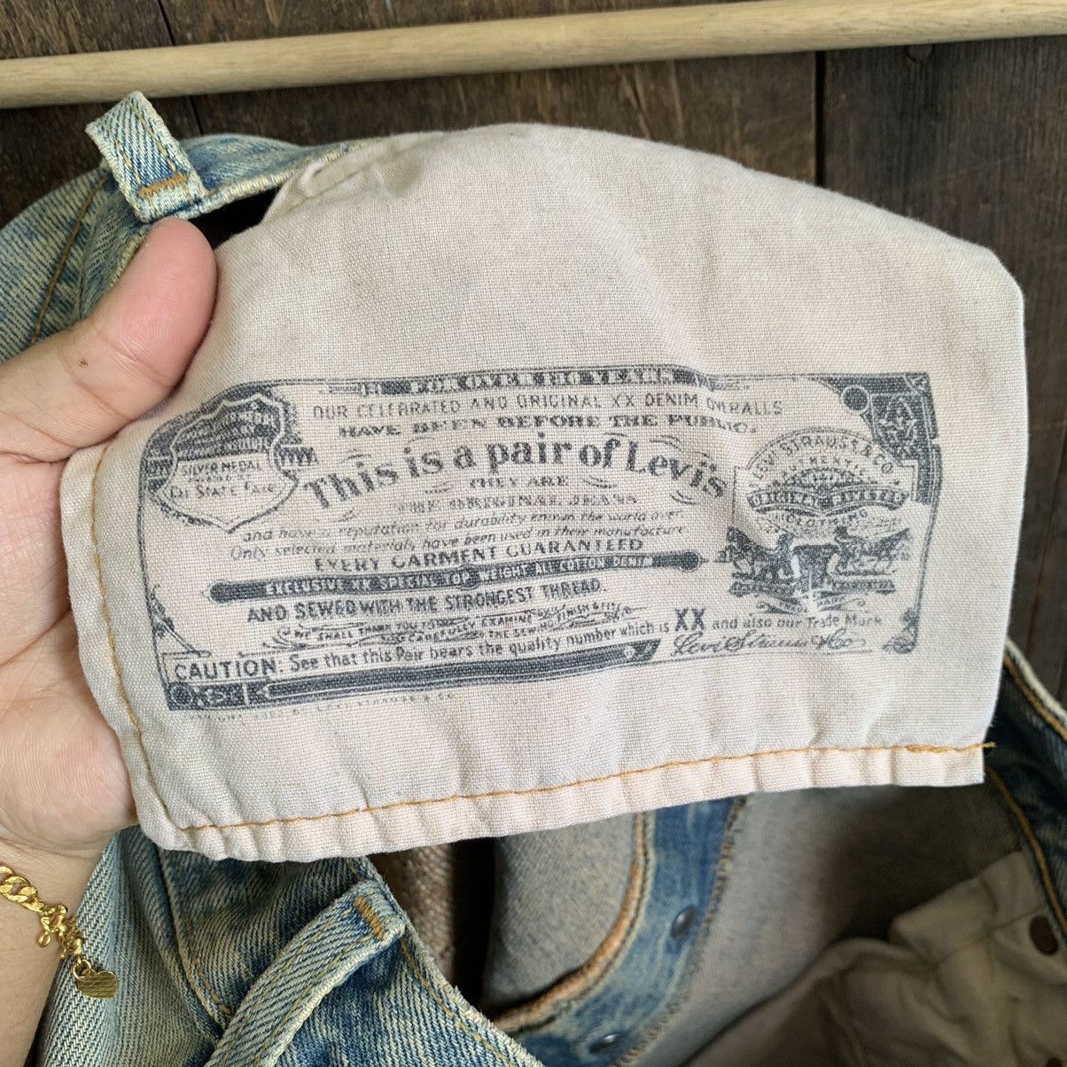 Levi's Vintage Levis 501 Distressed Boro Denim Jeans Size US 33 - 14 Thumbnail