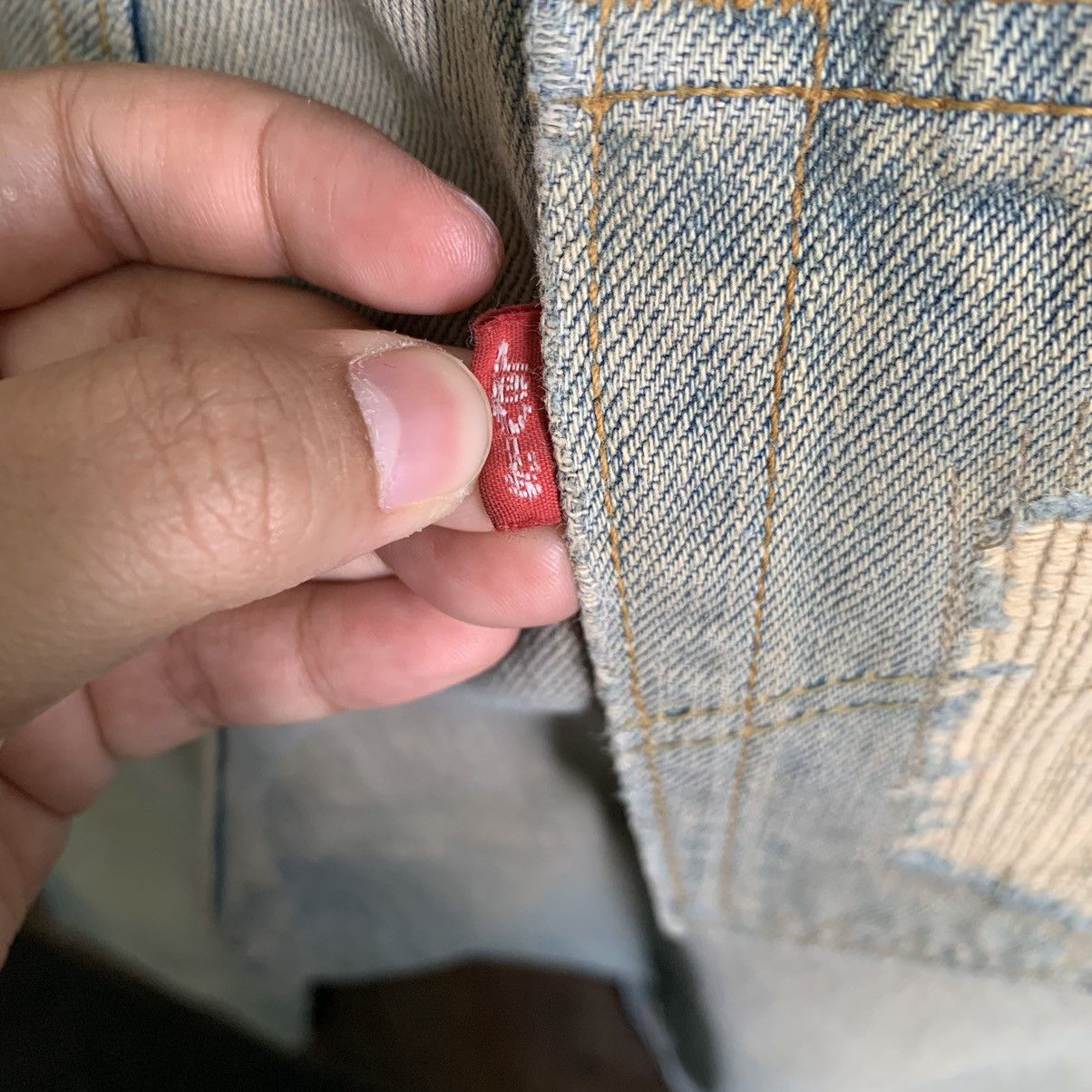 Levi's Vintage Levis 501 Distressed Boro Denim Jeans Size US 33 - 10 Thumbnail