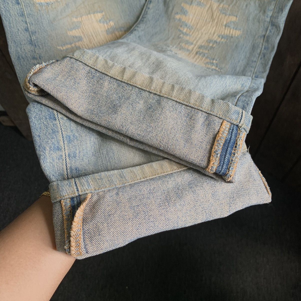 Levi's Vintage Levis 501 Distressed Boro Denim Jeans Size US 33 - 7 Thumbnail