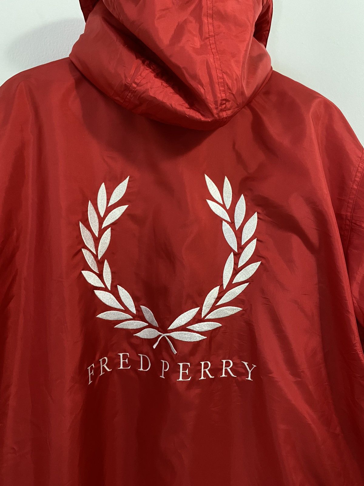 Fred Perry Vintage Fred Perry Long Jacket With Hoodies Big Logo Design Size US M / EU 48-50 / 2 - 5 Thumbnail