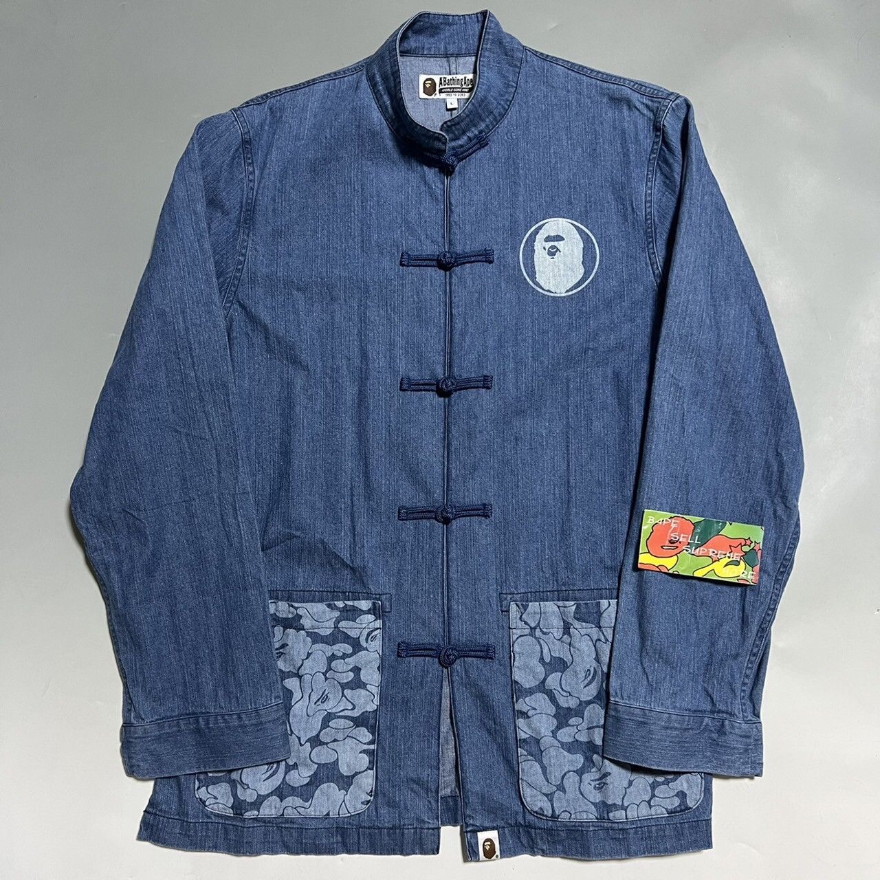 Bape Denim China Jacket Size US L / EU 52-54 / 3 - 1 Thumbnail