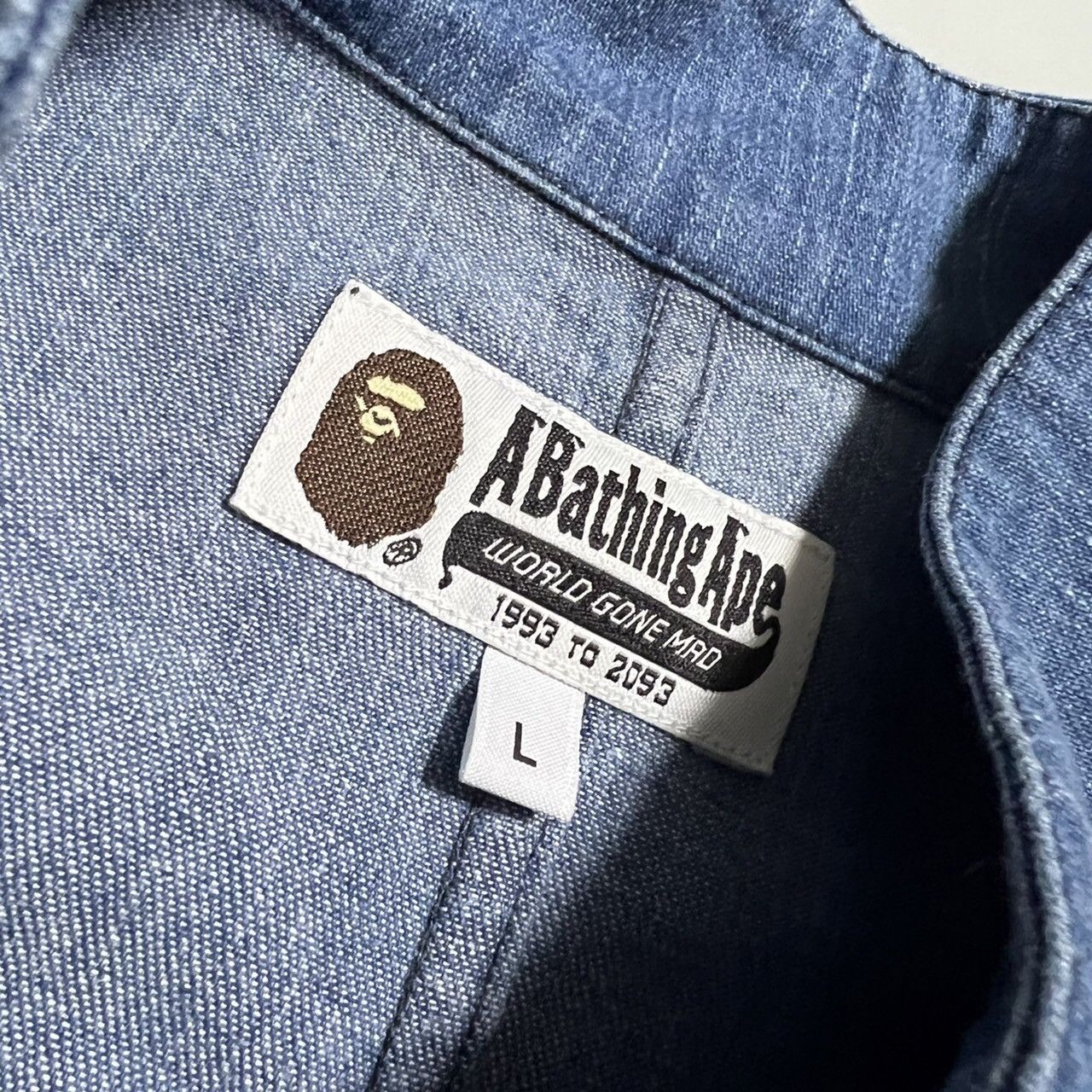 Bape Denim China Jacket Size US L / EU 52-54 / 3 - 3 Thumbnail
