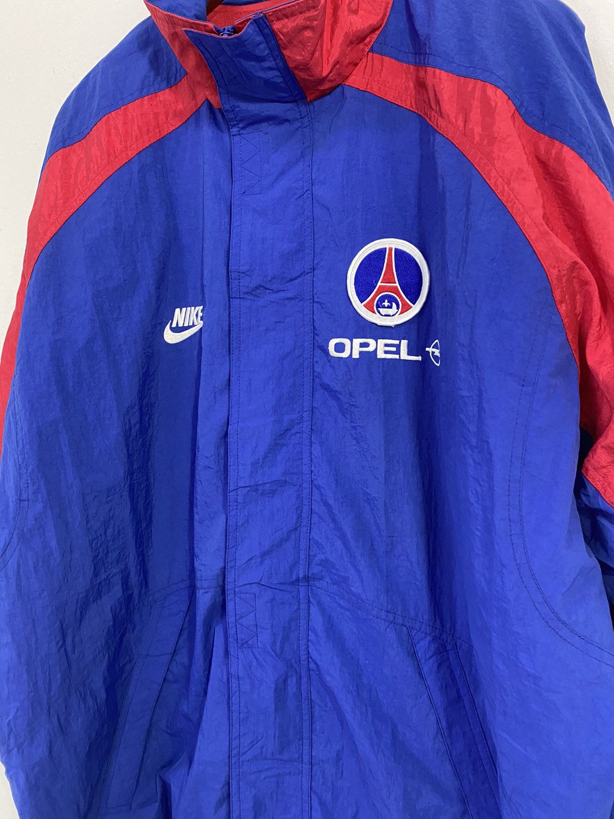 Nike Vintage 90’s Nike PSG Opel Long Jacket Big Logo Oversized Size US L / EU 52-54 / 3 - 4 Thumbnail