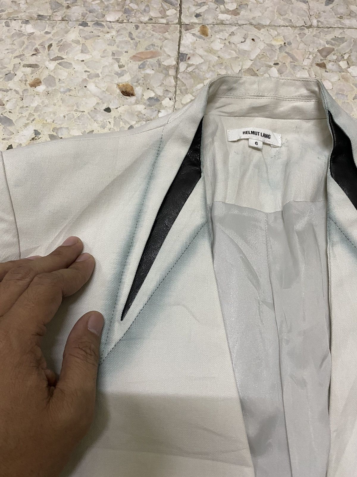 Helmut Lang Helmut Lang Suit Jacket Leather Trime Design Style Fashion Size US S / EU 44-46 / 1 - 5 Thumbnail