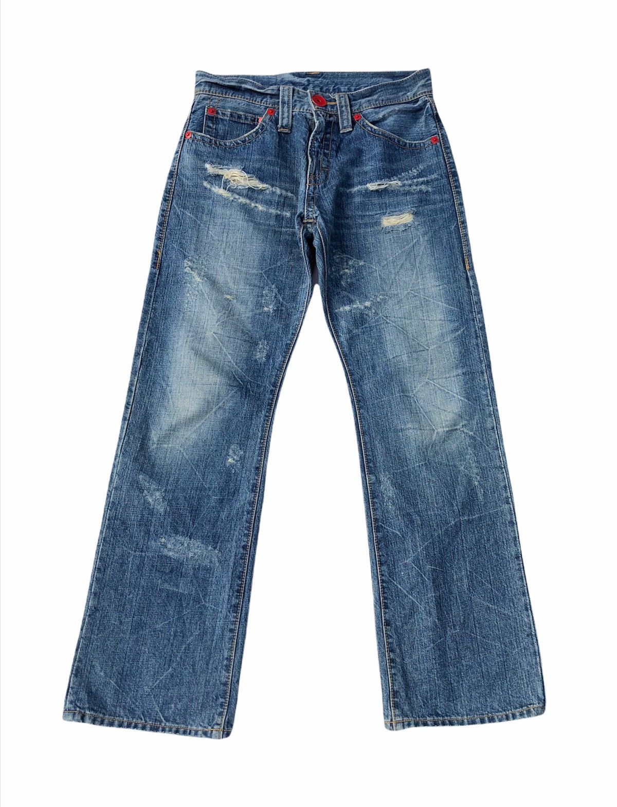 Beauty Beast 🔥Japanese Co&Lu Distressed Daicock Evisu Style Jeans🔥 Size US 30 / EU 46 - 2 Thumbnail