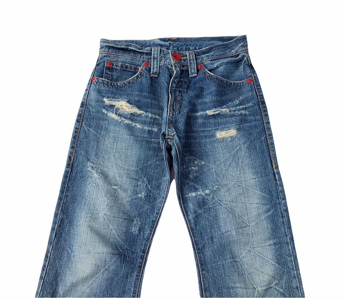 Beauty Beast 🔥Japanese Co&Lu Distressed Daicock Evisu Style Jeans🔥 Size US 30 / EU 46 - 3 Thumbnail