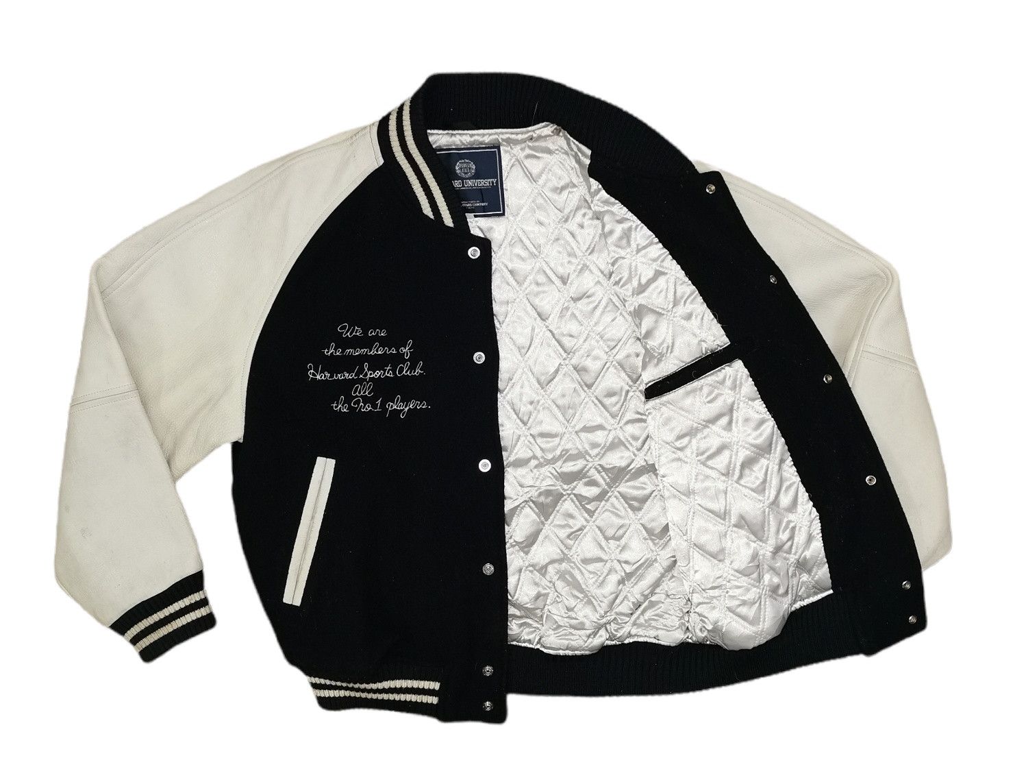 Vintage Vintage Harvard Sports Club Leather Wool Varsity Jacket Size US M / EU 48-50 / 2 - 9 Thumbnail