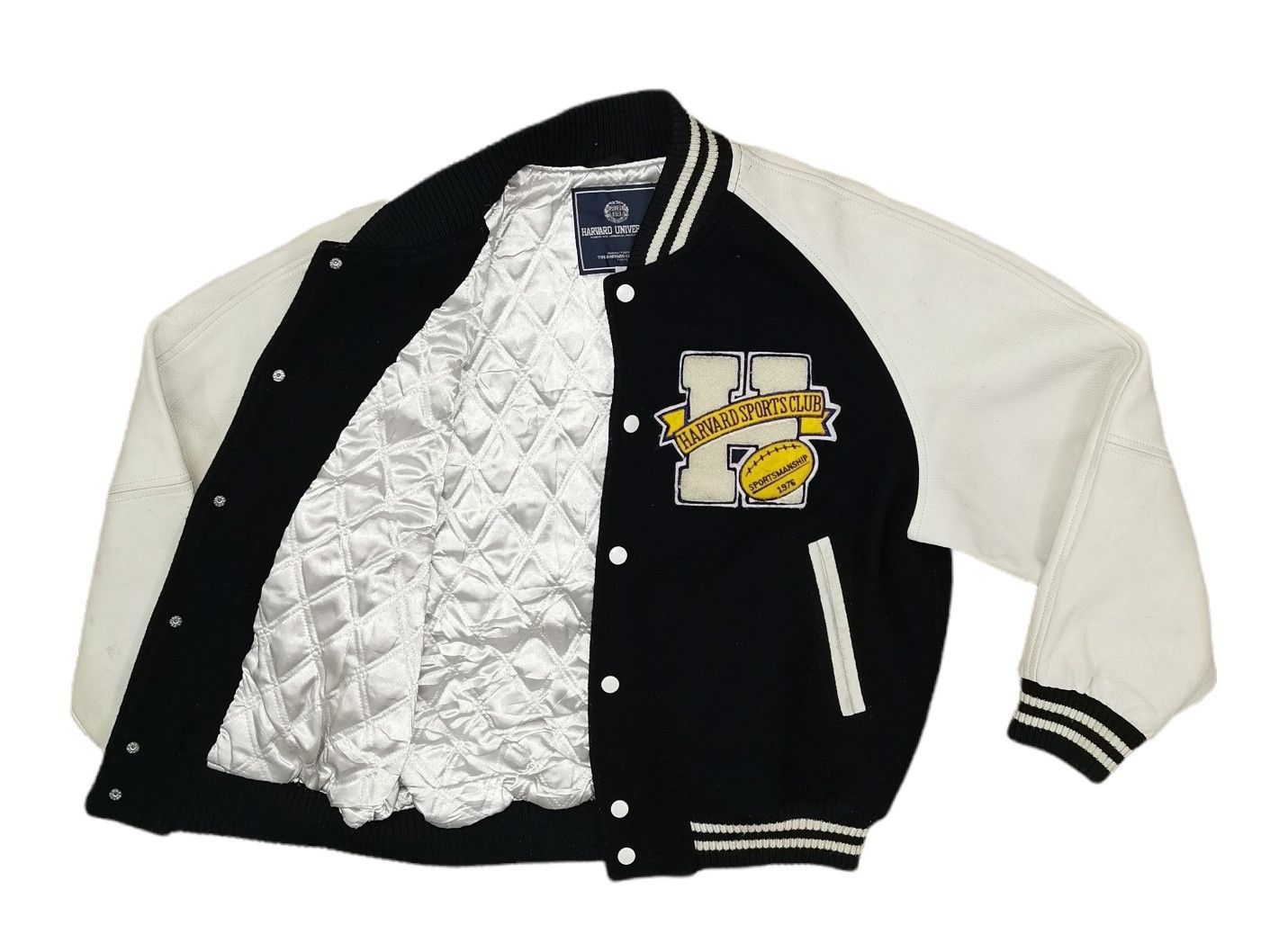 Vintage Vintage Harvard Sports Club Leather Wool Varsity Jacket Size US M / EU 48-50 / 2 - 10 Thumbnail