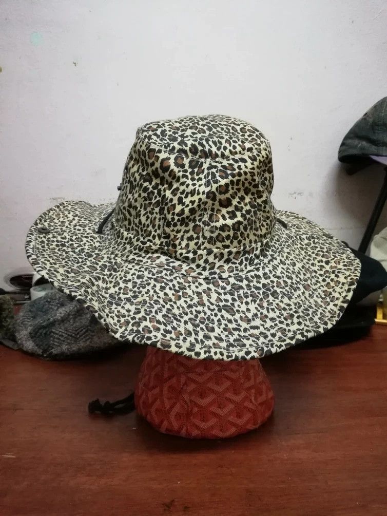 Japanese Brand Japanese Brand Leopard Print Wide Brim Outdoor Hat Size ONE SIZE - 4 Thumbnail