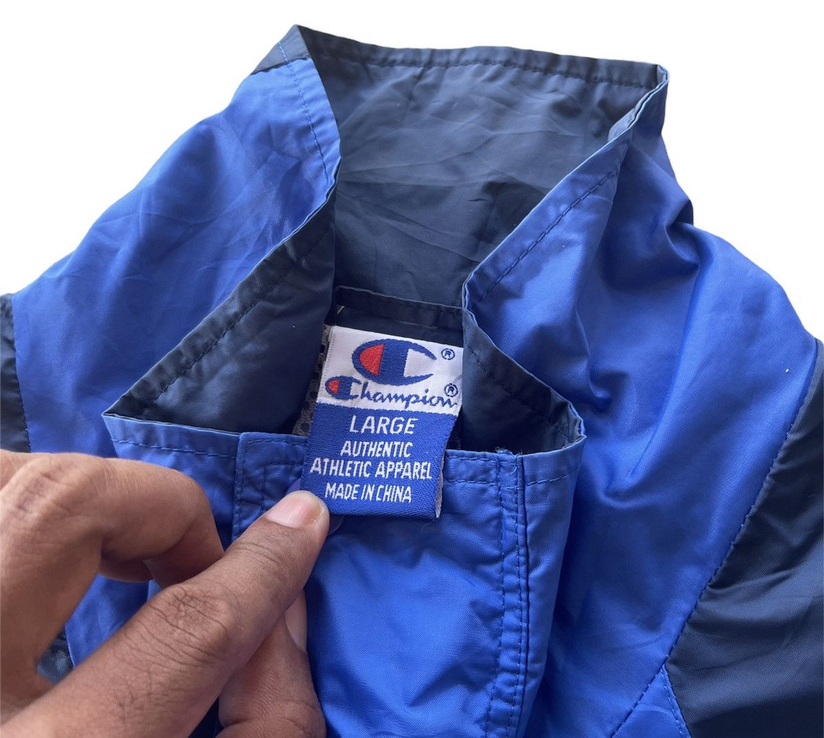 Champion × Vintage VINTAGE CHAMPION 90s BIG LOGO JACKET JAPAN Size US L / EU 52-54 / 3 - 3 Thumbnail