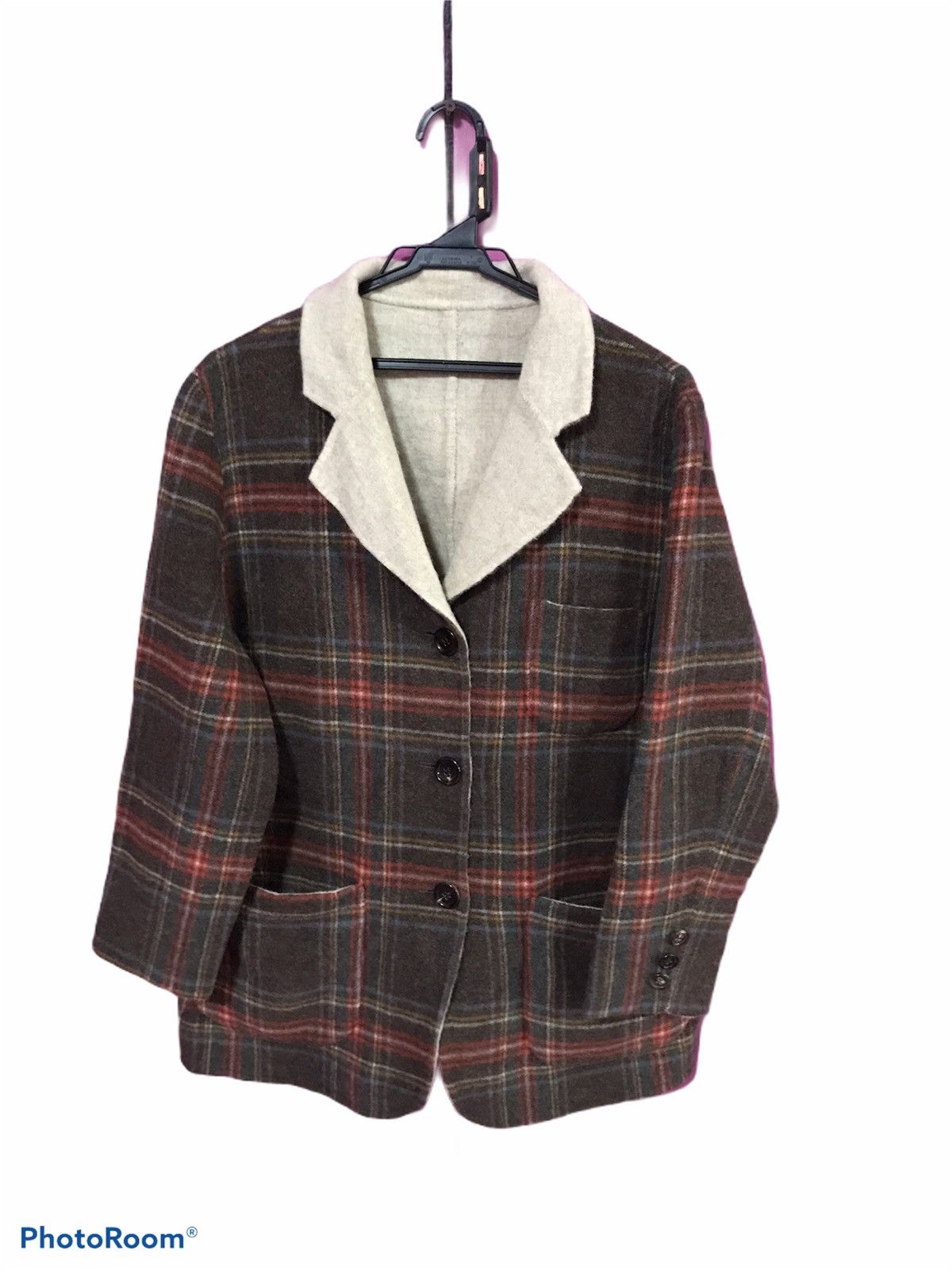 Japanese Brand JUST BIGI TWO TUNE REVERSBLE JACKET WOOL Size US M / EU 48-50 / 2 - 1 Thumbnail