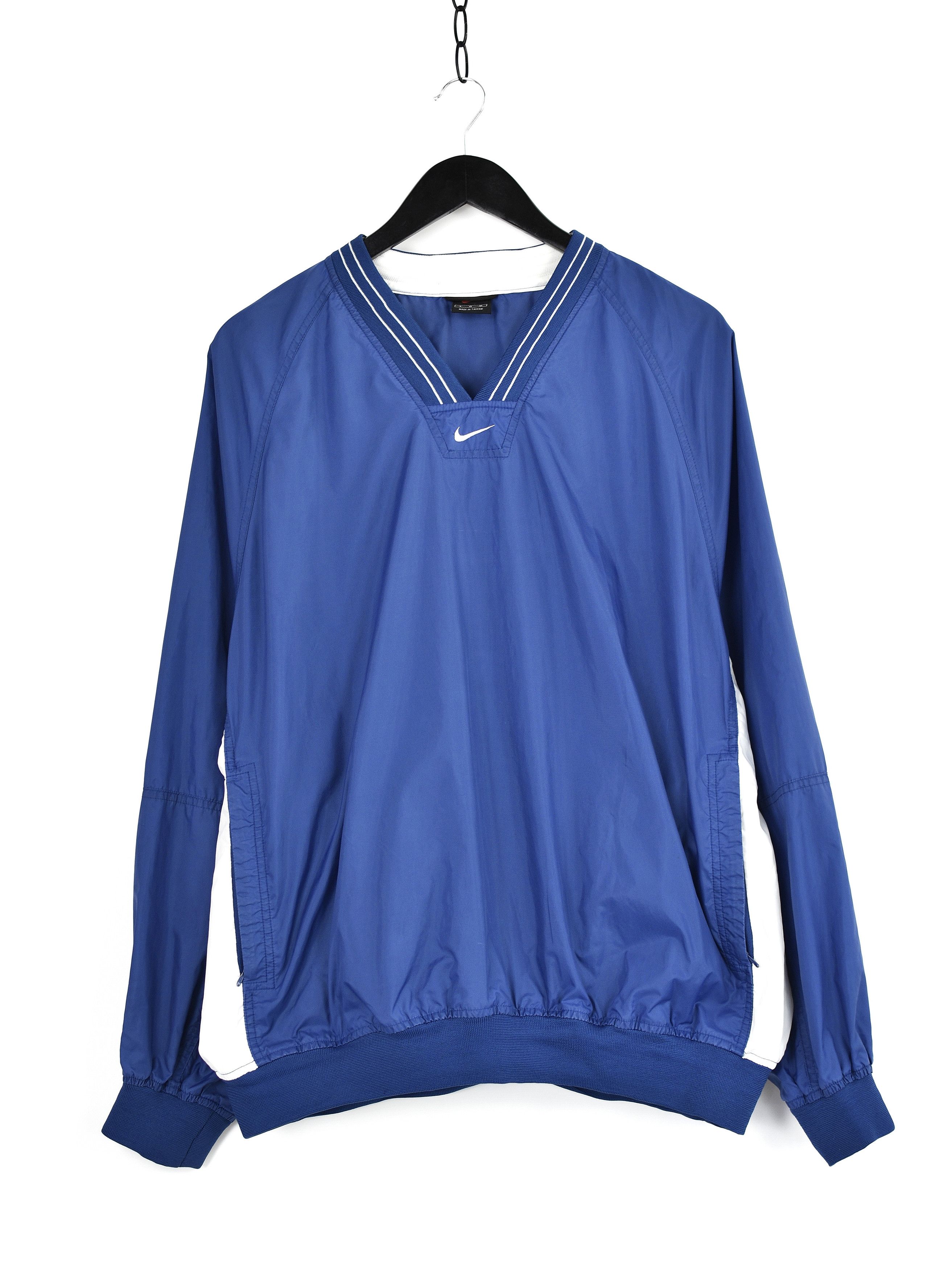 90'S Nike V-neck nylon pullover, men's XL size, vintage /eaa522010