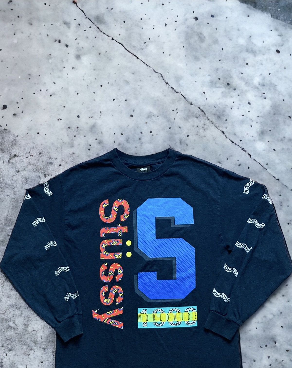 Streetwear × Stussy Stussy rare US-80 longsleeve tee tshirt M  