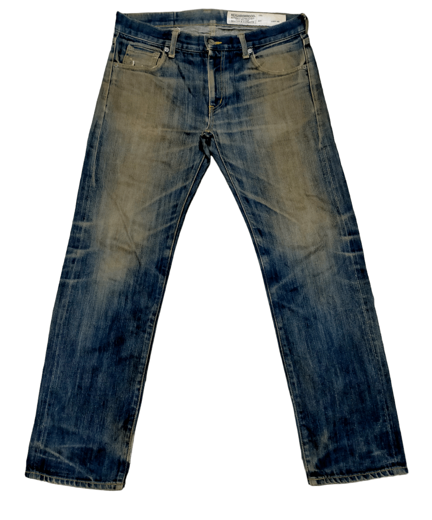 image of Neighborhood Distress Selvage Denim in Blue, Men's (Size 33)