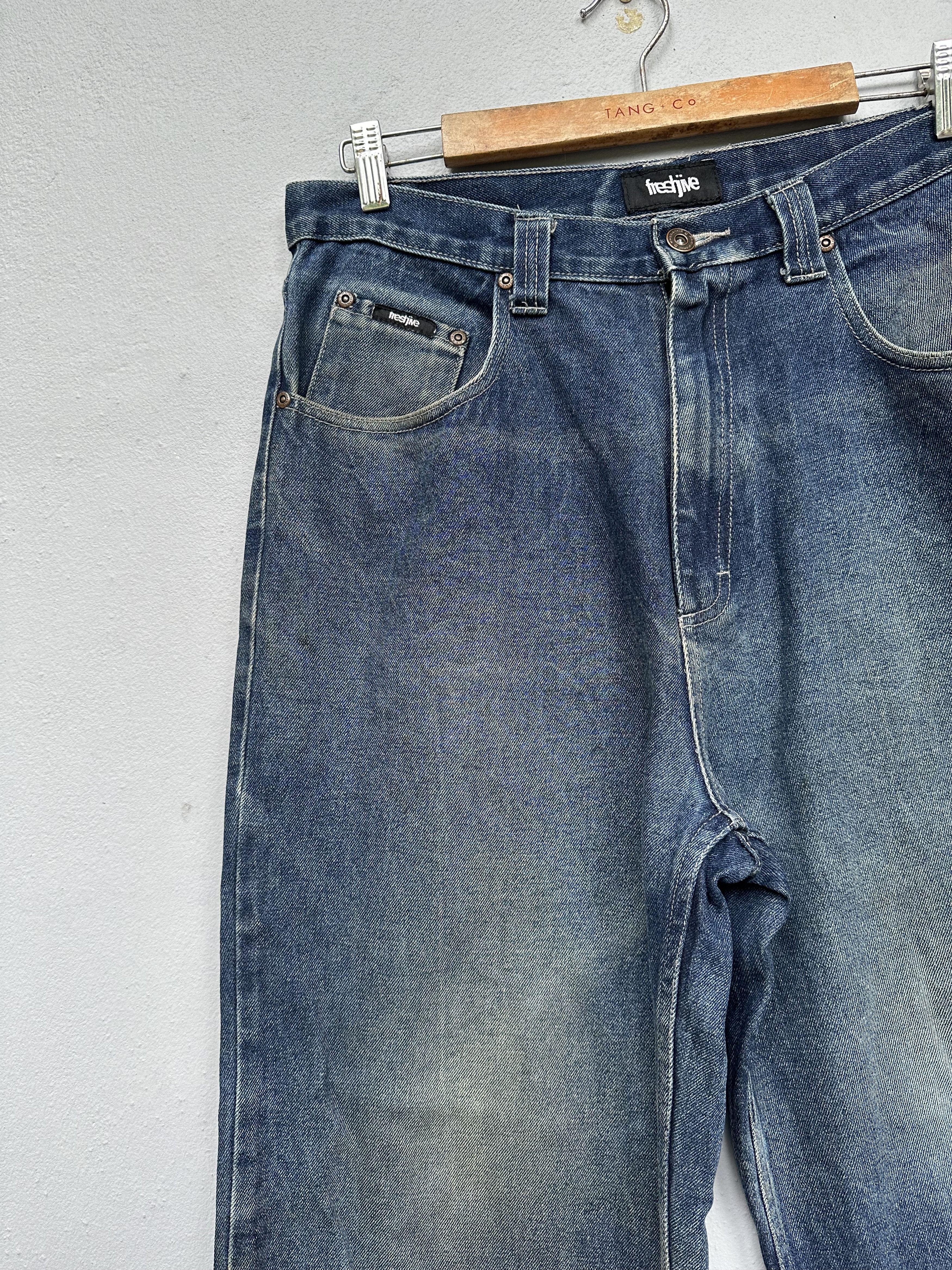 Freshjive Vintage 90s Freshjive Baggy Denim Jeans Size US 34 / EU 50 - 5 Thumbnail
