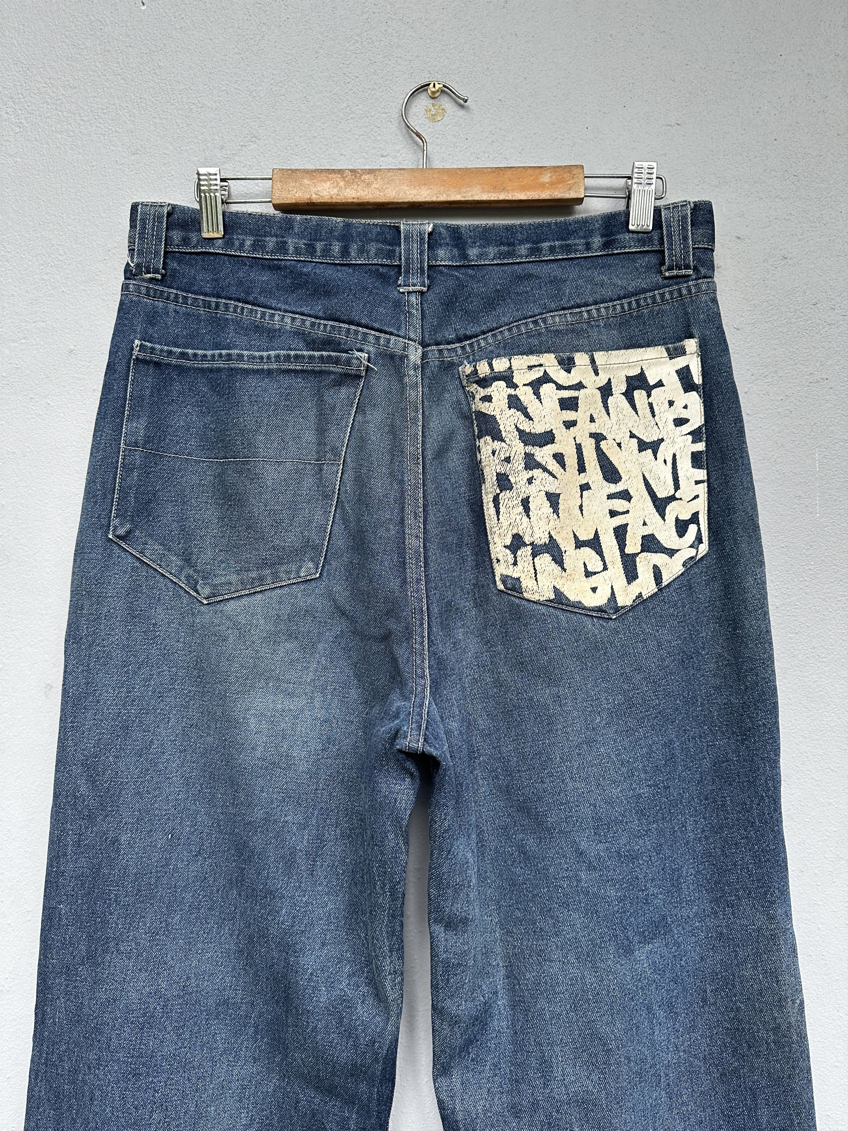 Freshjive Vintage 90s Freshjive Baggy Denim Jeans Size US 34 / EU 50 - 12 Thumbnail