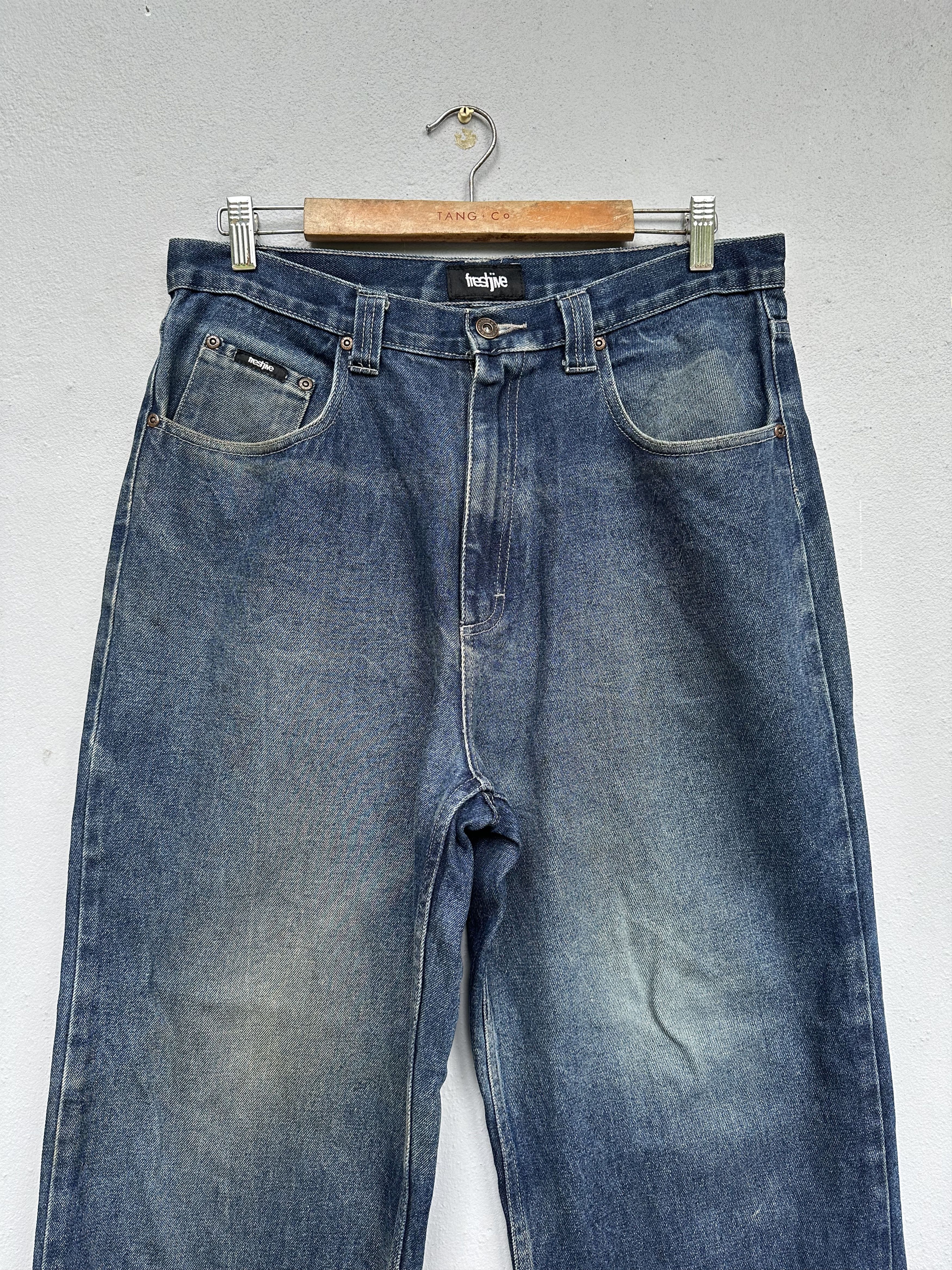 Freshjive Vintage 90s Freshjive Baggy Denim Jeans Size US 34 / EU 50 - 4 Thumbnail