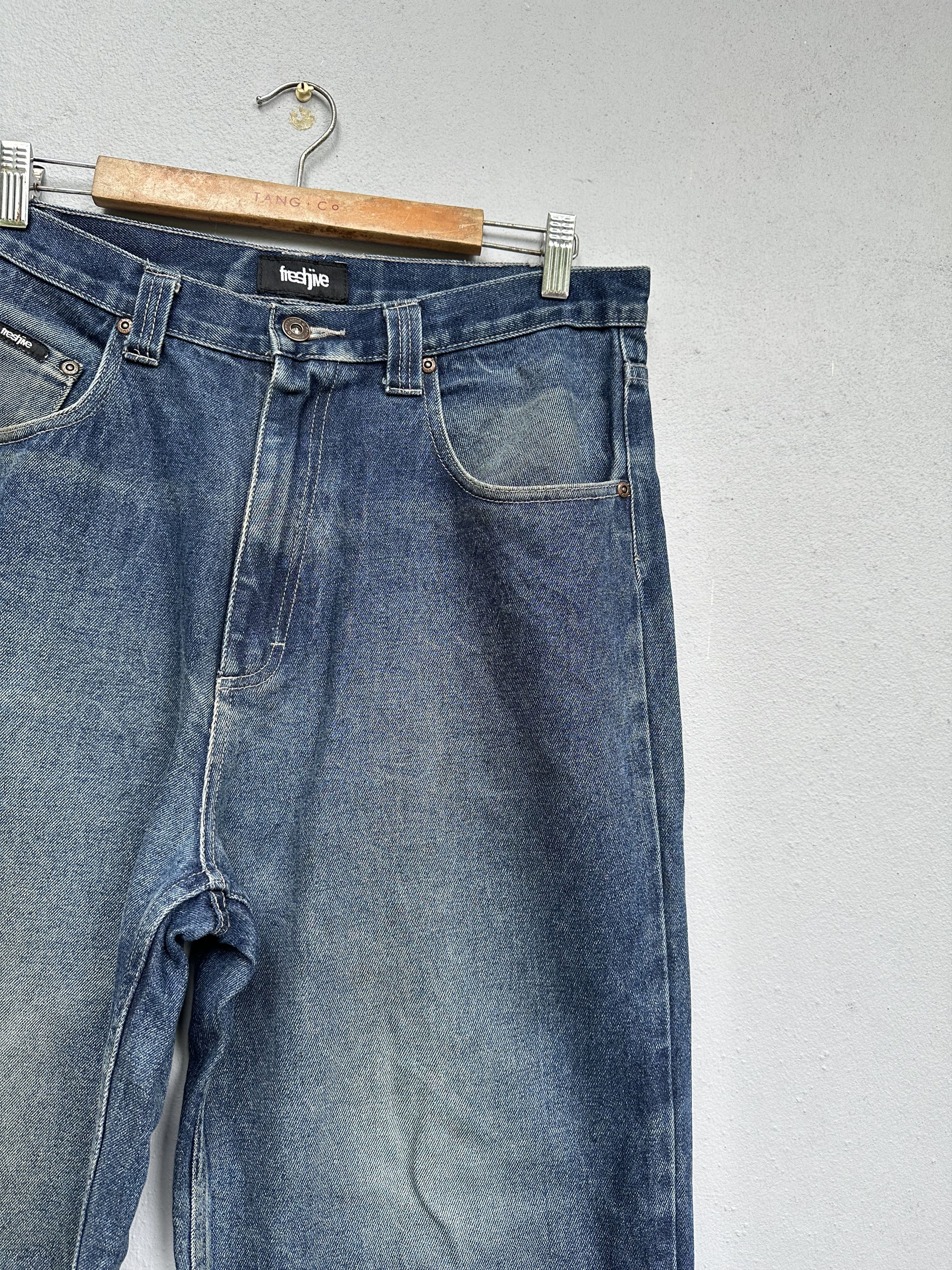 Freshjive Vintage 90s Freshjive Baggy Denim Jeans Size US 34 / EU 50 - 8 Thumbnail