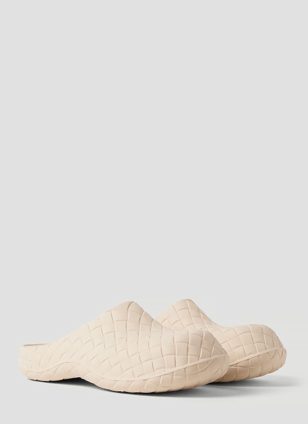 Bottega Veneta Beebee Clog Slippers in Ivory