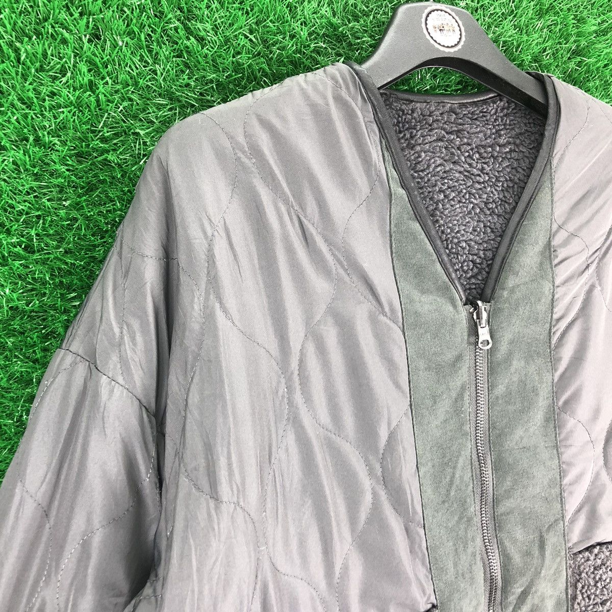 Japanese Brand Vintage Reversible Zipper Cardigan by Ray Cassin Size US L / EU 52-54 / 3 - 2 Thumbnail