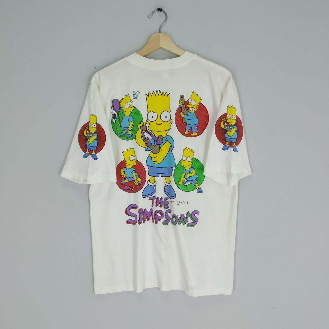 Rap Tees Vintage 90s The Simpsons Matt Groening Animated Cartoon Size US L / EU 52-54 / 3 - 2 Thumbnail
