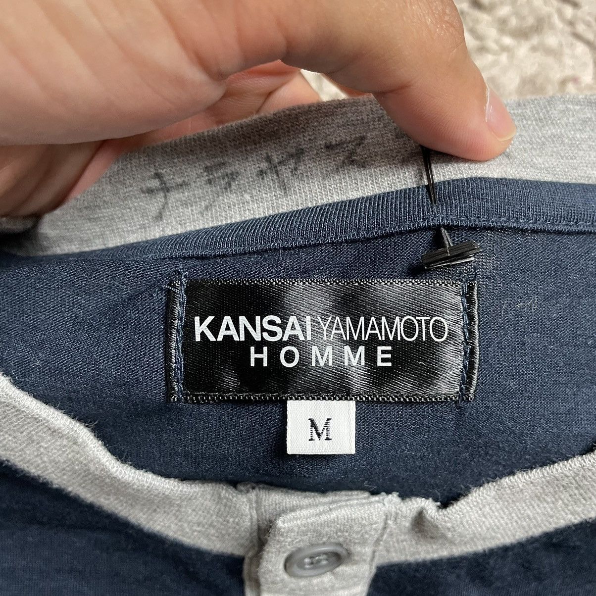 Kansai Yamamoto Vintage Kansai Yamamoto Homme Simple Design T-shirt Size US M / EU 48-50 / 2 - 12 Thumbnail