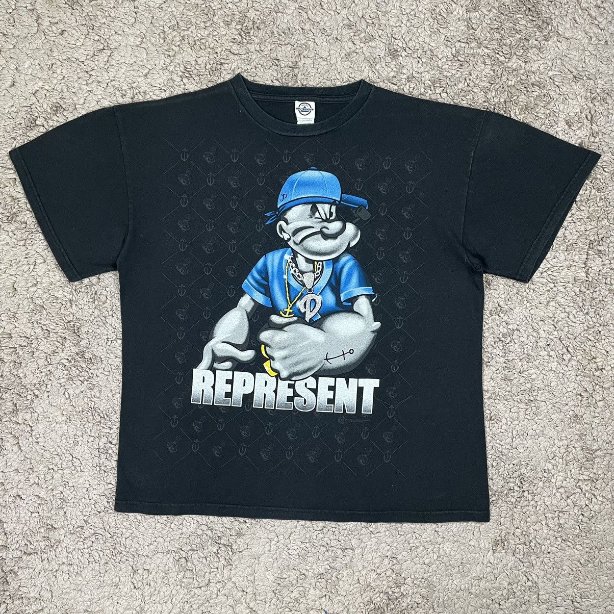 Cartoon Network Vintage Y2k Popeye The Sailorman Rapper T- shirt Size US L / EU 52-54 / 3 - 1 Thumbnail