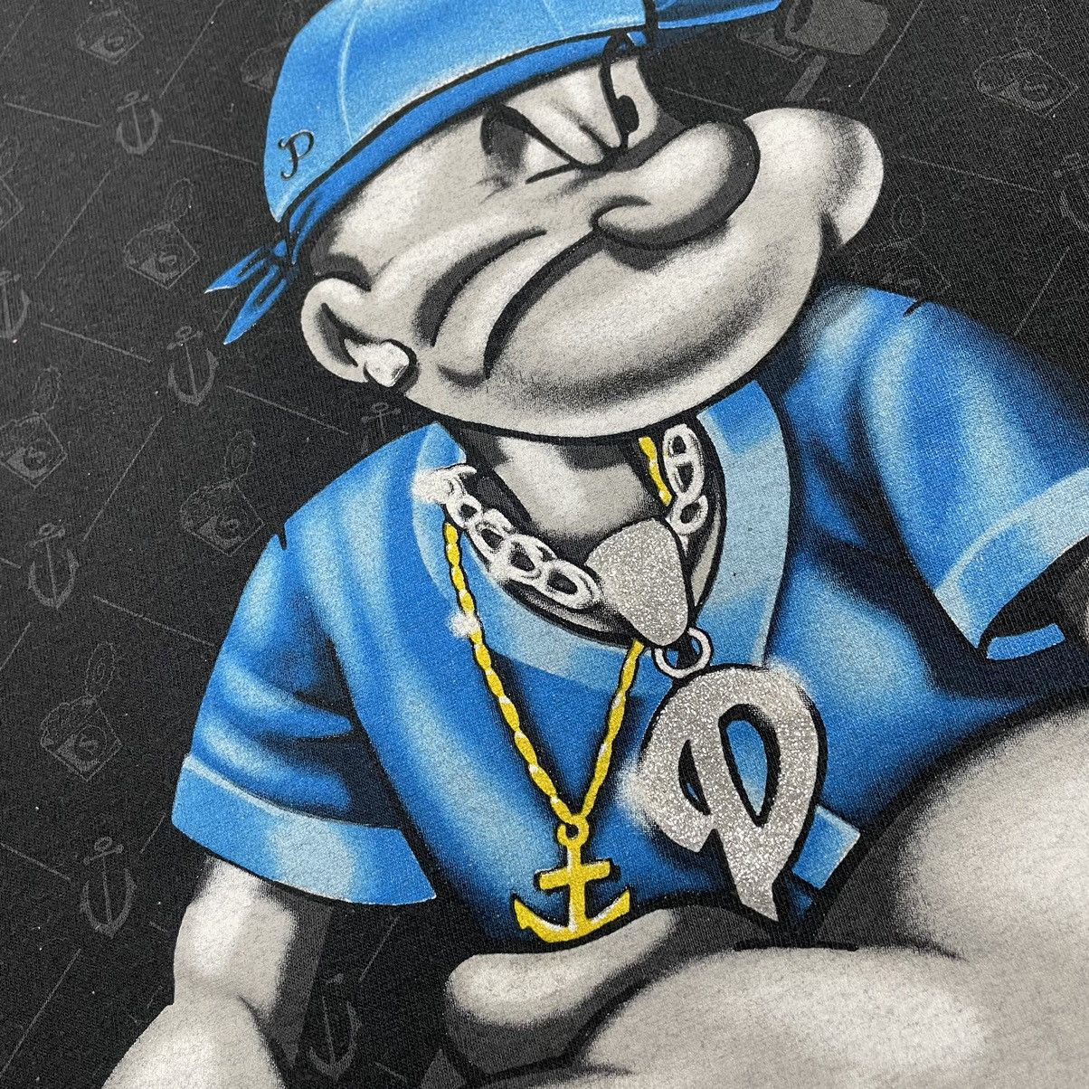 Cartoon Network Vintage Y2k Popeye The Sailorman Rapper T- shirt Size US L / EU 52-54 / 3 - 7 Thumbnail
