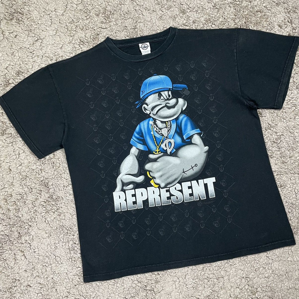Cartoon Network Vintage Y2k Popeye The Sailorman Rapper T- shirt Size US L / EU 52-54 / 3 - 3 Thumbnail