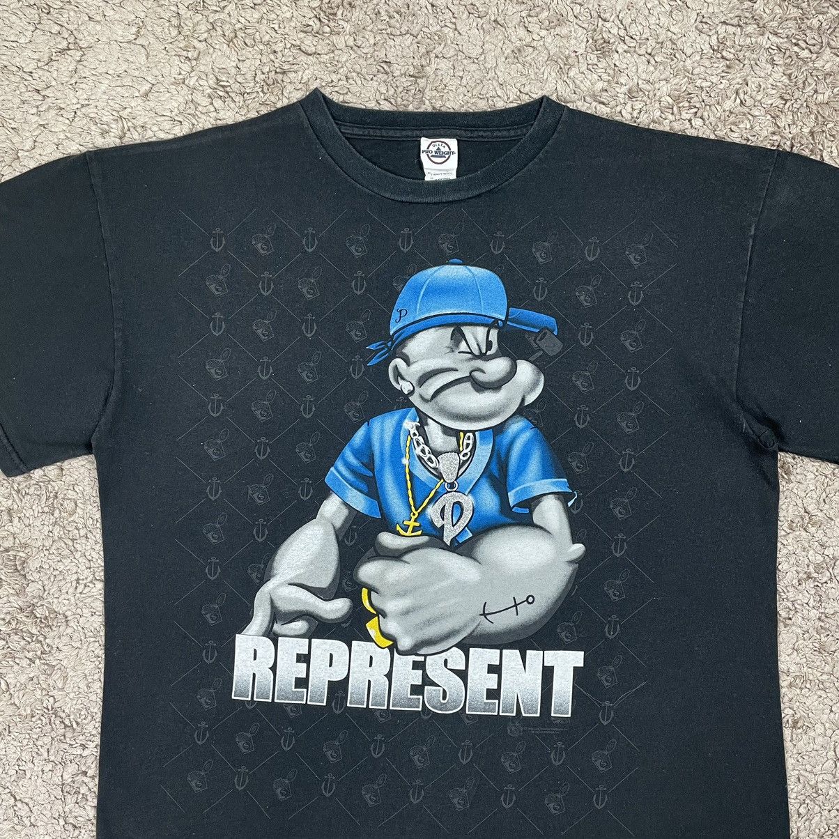 Cartoon Network Vintage Y2k Popeye The Sailorman Rapper T- shirt Size US L / EU 52-54 / 3 - 5 Thumbnail