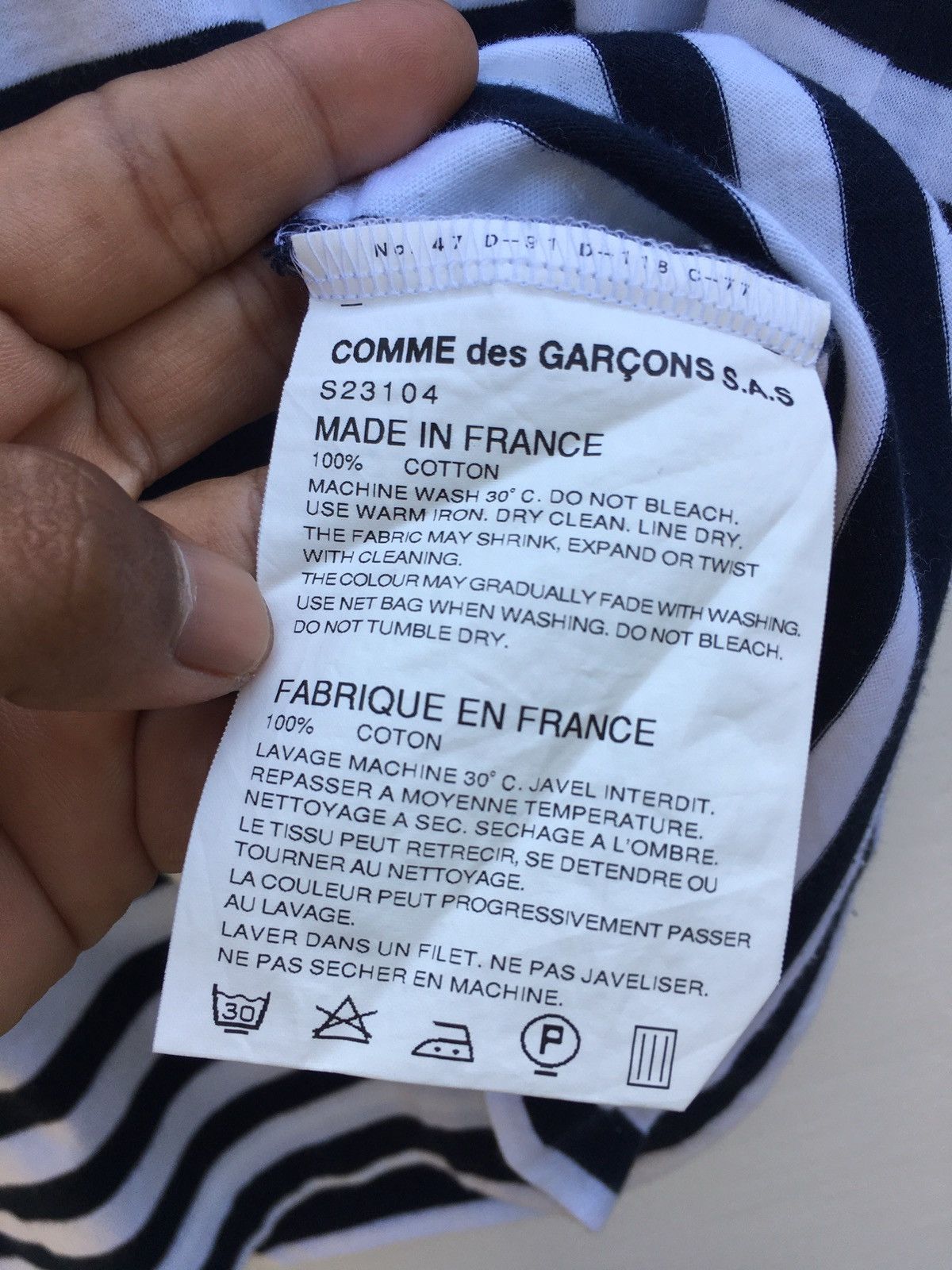 Comme des Garcons Vintage CDG Comme Des Garcons Stripes Longsleeve Shirt Size US M / EU 48-50 / 2 - 12 Thumbnail