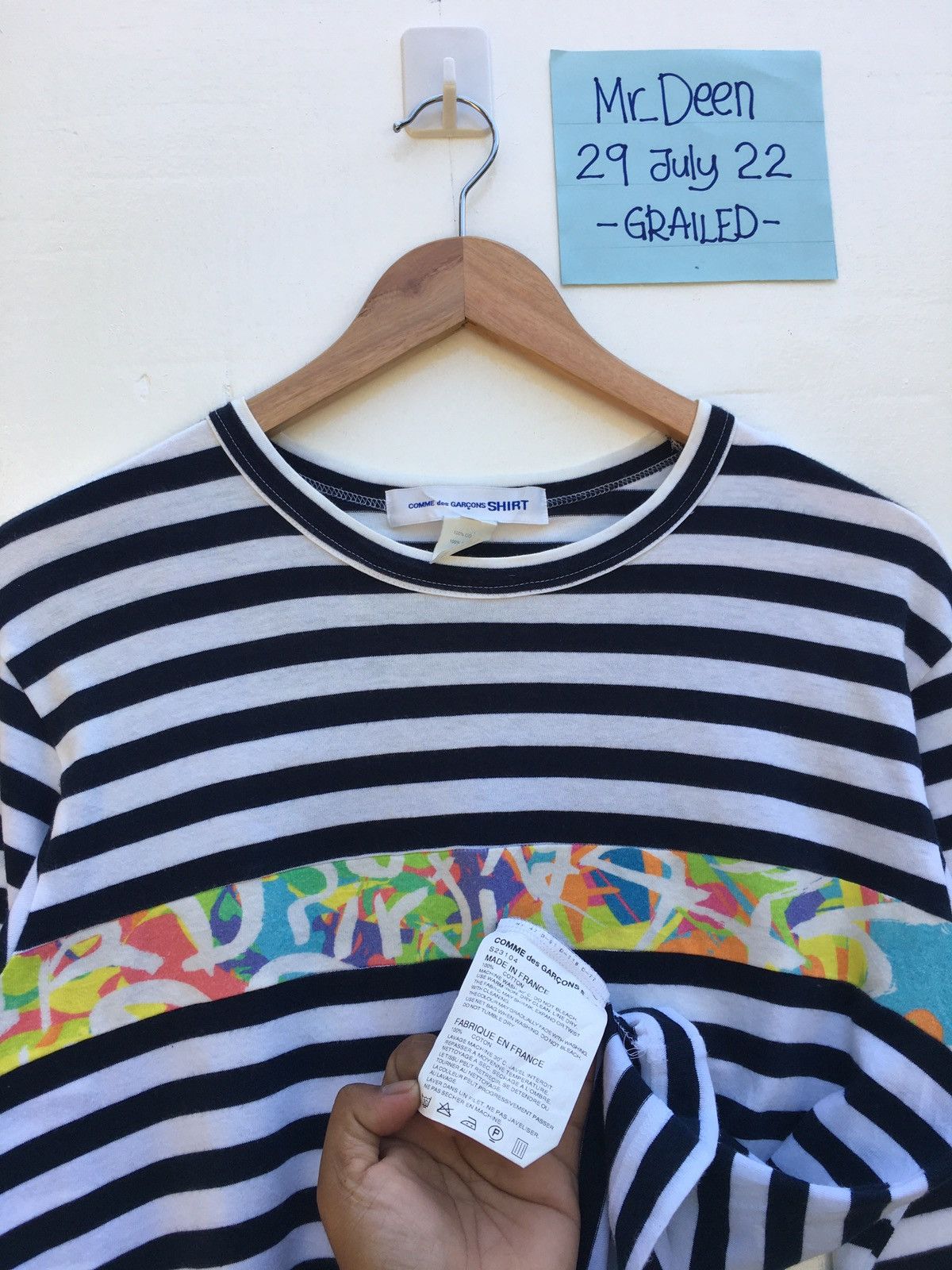 Comme des Garcons Vintage CDG Comme Des Garcons Stripes Longsleeve Shirt Size US M / EU 48-50 / 2 - 9 Thumbnail
